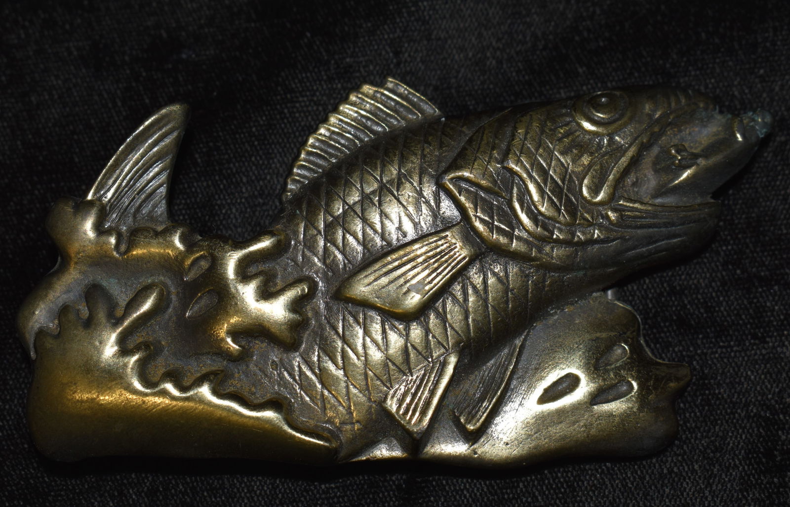 Vintage 1979 Bass Brass Belt Buckle, LIMITED EDITION - Great American Belt Buckle Company (1 of 5)