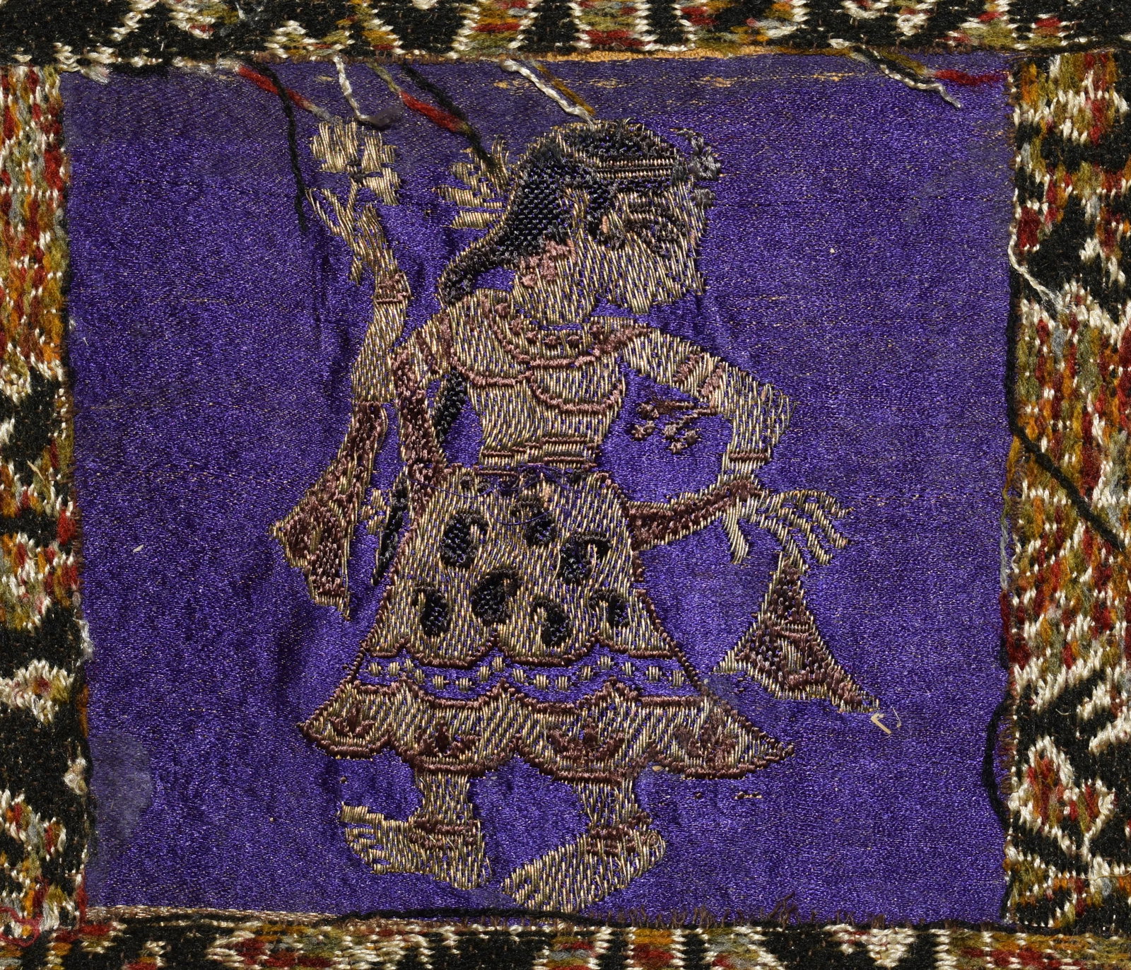 200 Year Old Pakistani (Mughal) Textile - Woman Dancing: 200 Year Old Pakistani (Mughal) Textile - Woman Dancing. 200 Year Old Pakistani (Mughal) Textile - Noble Man Seated. Textiles from the Mughal period, which includes regions of present-day Pakistan, of