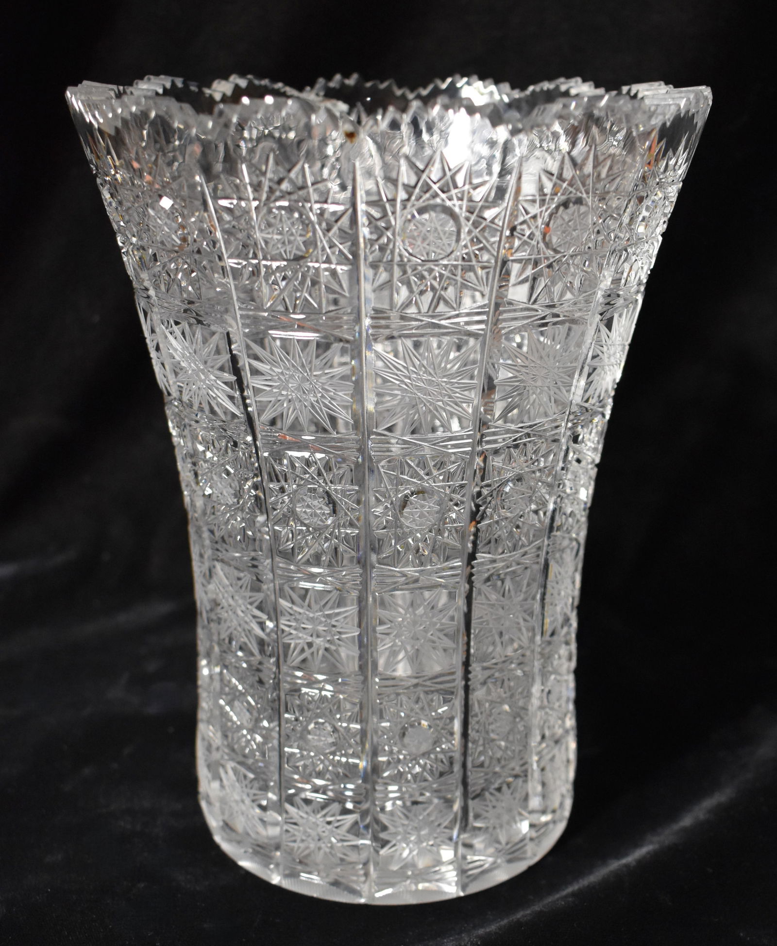 Bohemian Crystal Hand Etched Crystal Vase - Design is called "Queens Lace" (1 of 8)
