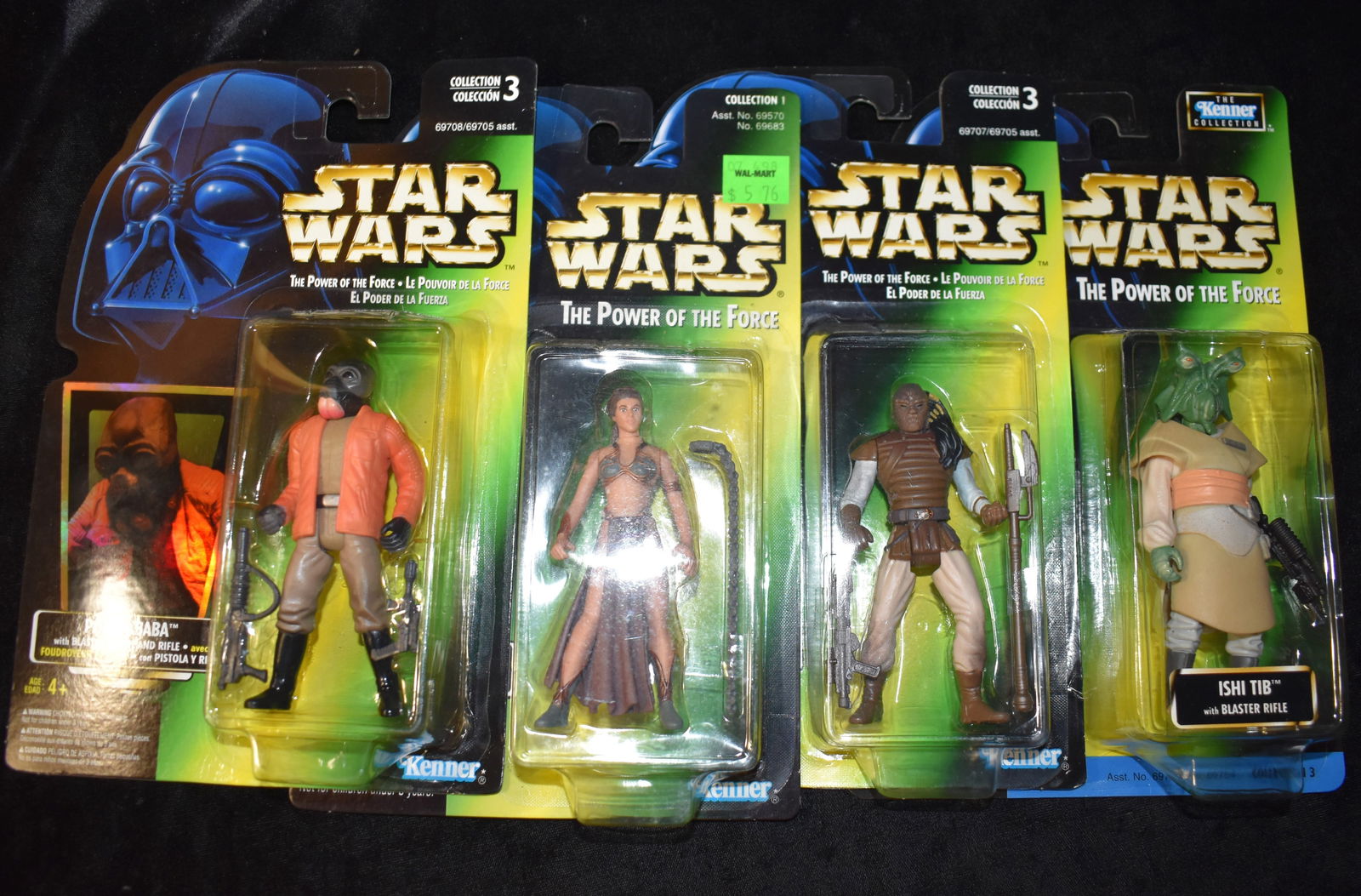 1990'sStar Wars The Power Of The Force - Princess Leia Organa as Jaba's Prisoner, Ishi Tib, Ponda (1 of 4)