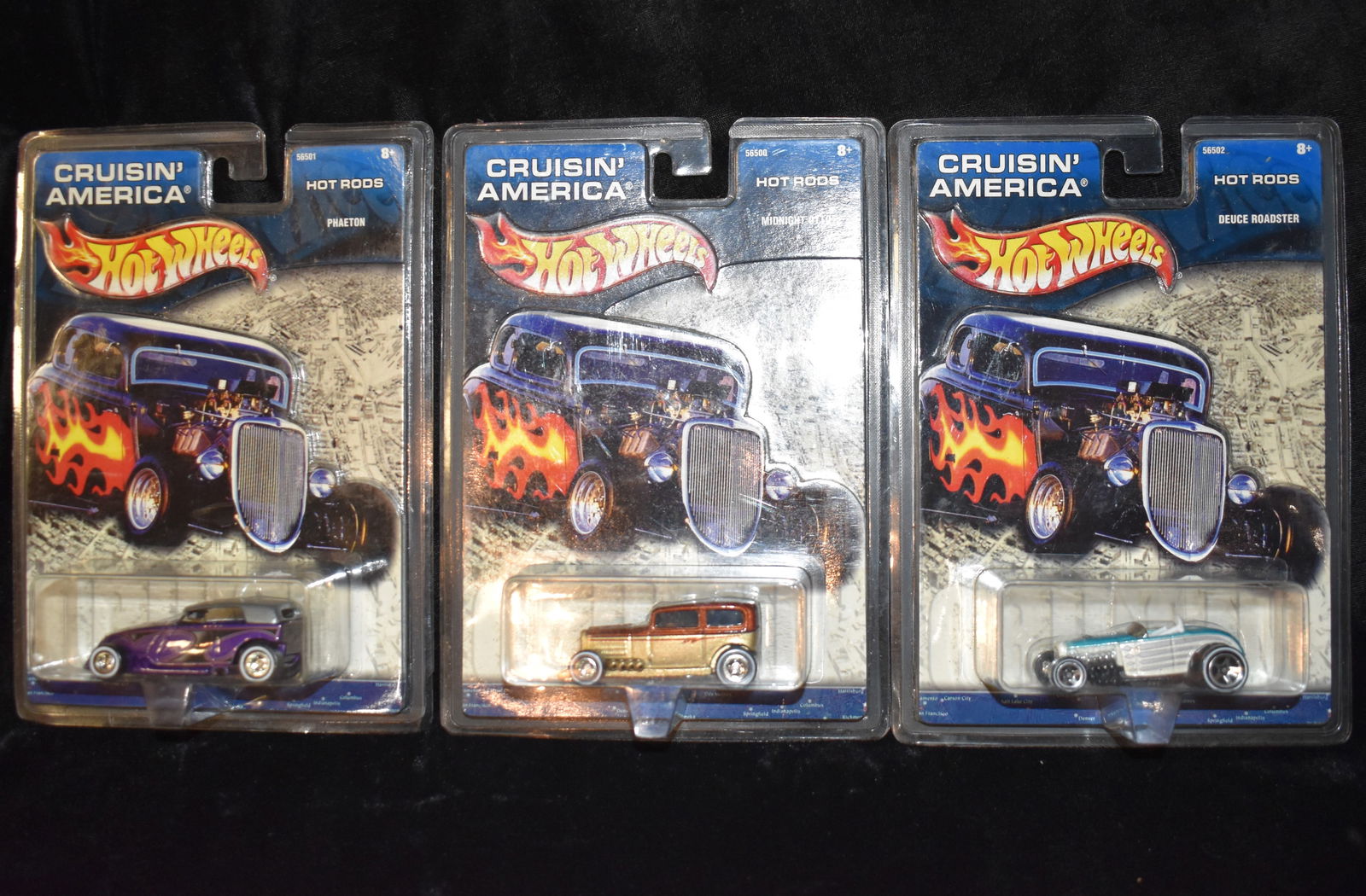 2002 Cruisin' America Hot Wheels Hot Rods - Phaeton, Midnight Otto & Deuce Roadster (1 of 3)