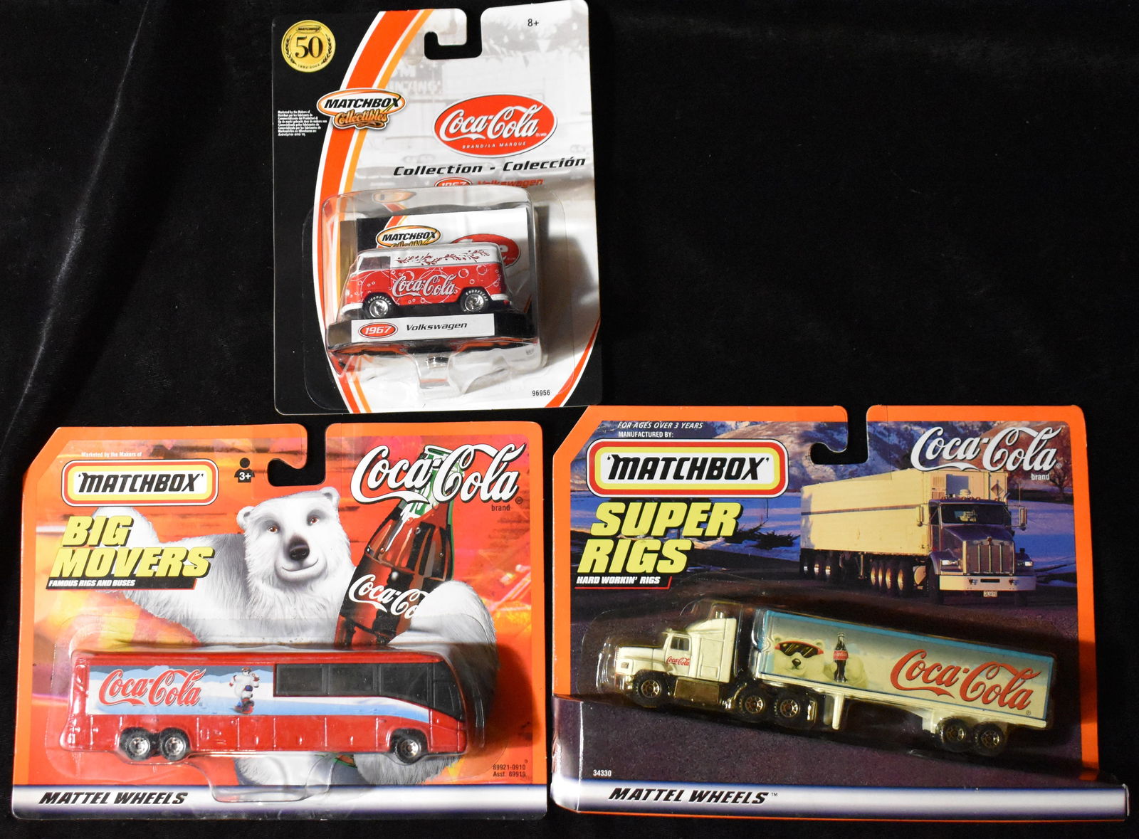 3 Vintage Coca Cola Matchbox Diecast 1:64 Collector Cars (1 of 5)