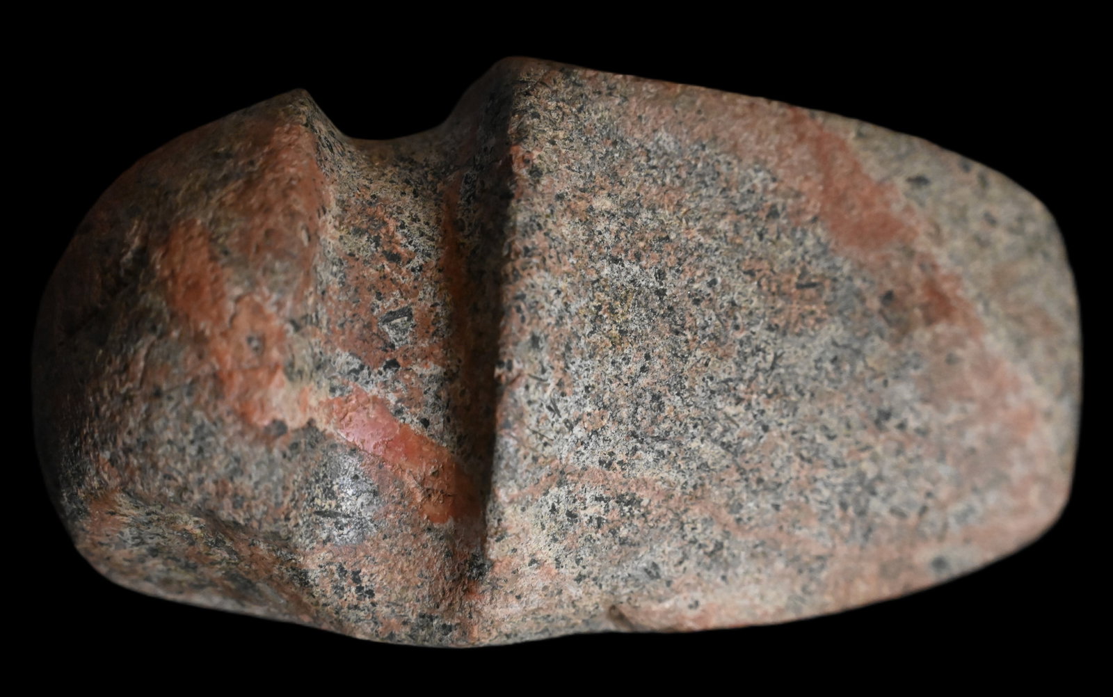 6 3/4" Colorful Granite 3/4 Groove Axe Found in Jersey Co. Illinois. W/ Keele COA Ex: Steve Manos, (1 of 10)