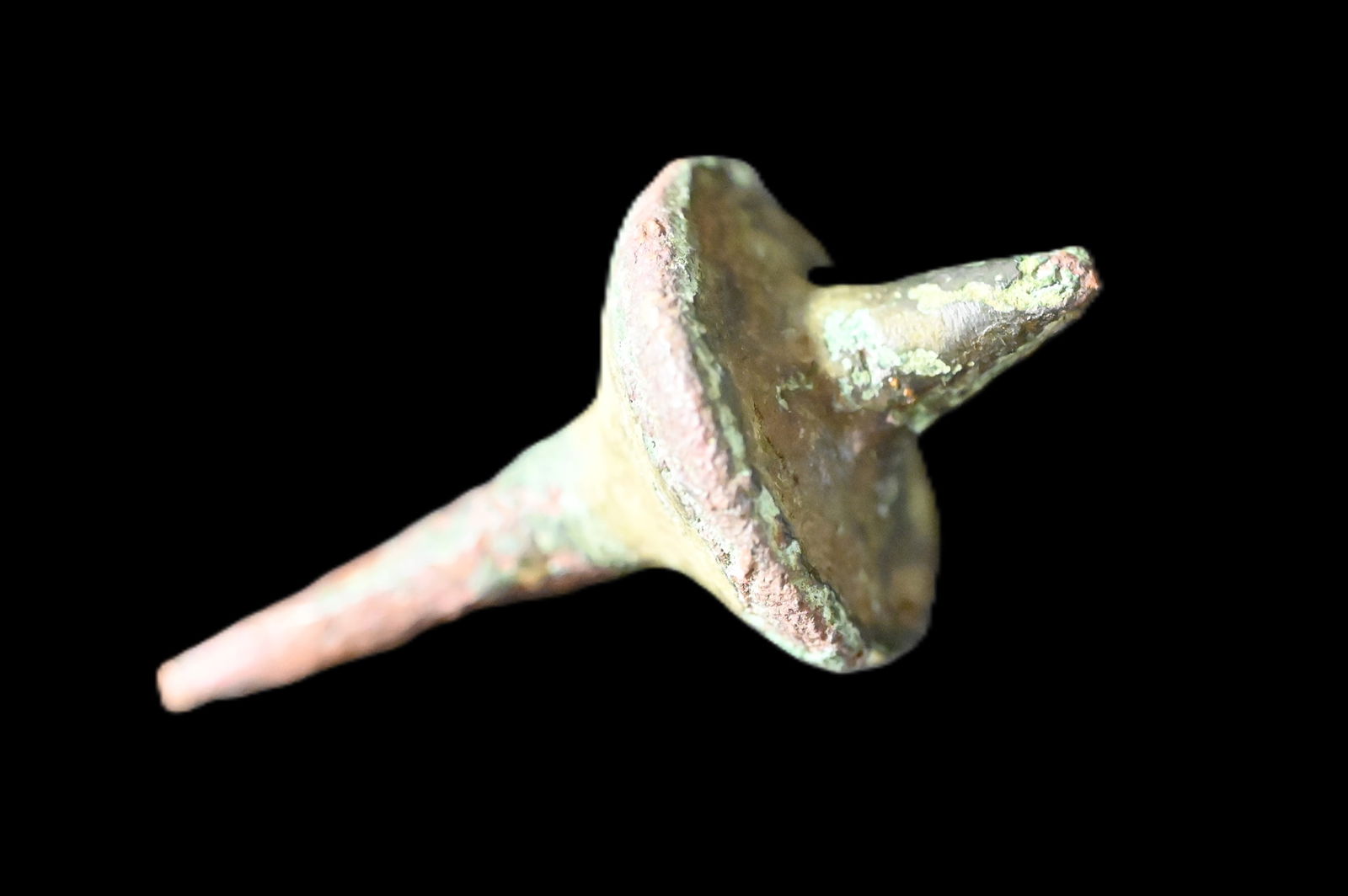 Native American Copper Complex 2 7/8"  Spindle Whorl found in Michigan.  Comes with an Artemis (1 of 7)