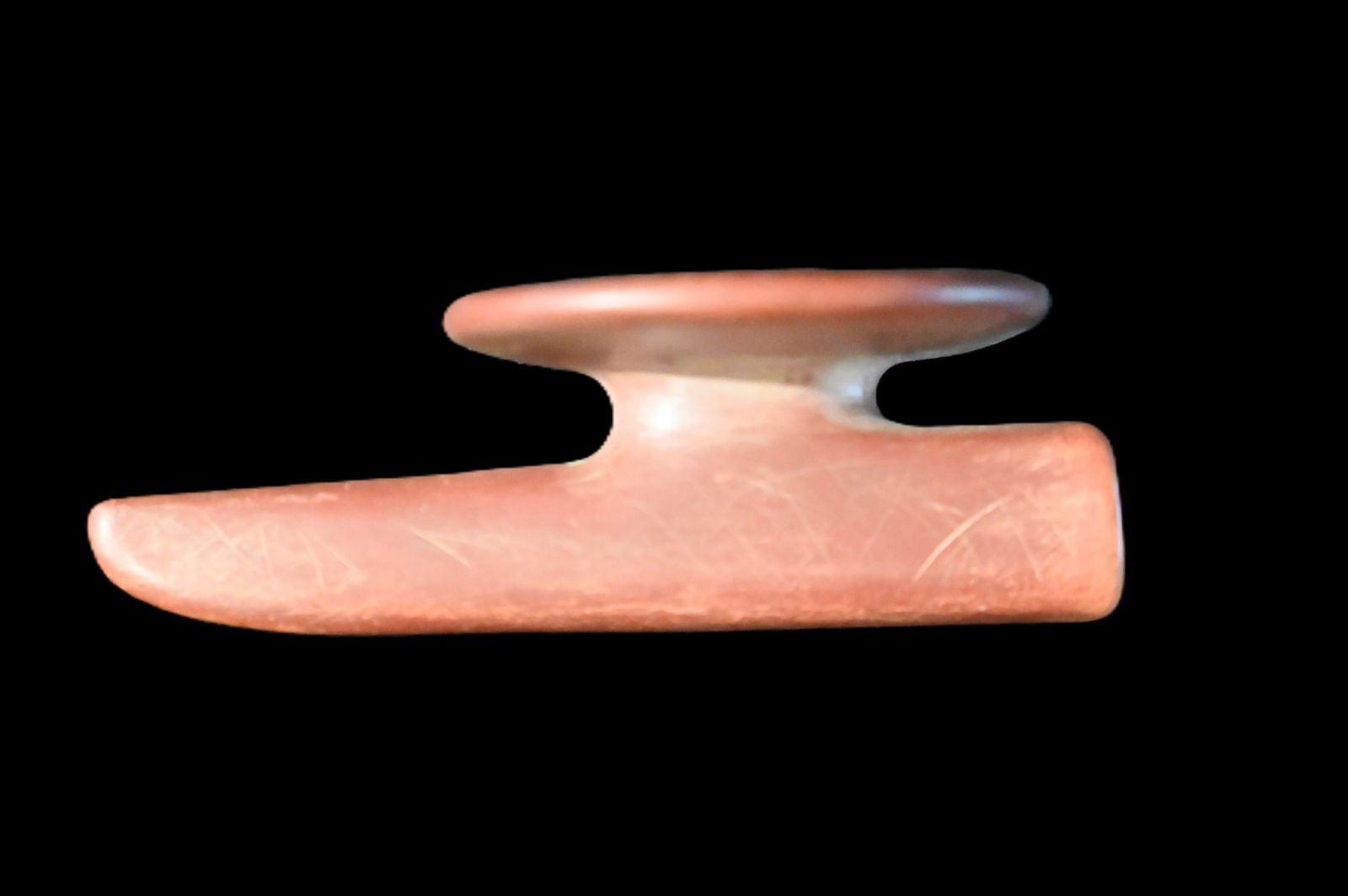 Catlinite Platform Pipe Found in Alumet Co. Wisconsin has 5 Tally Marks. (1 of 8)