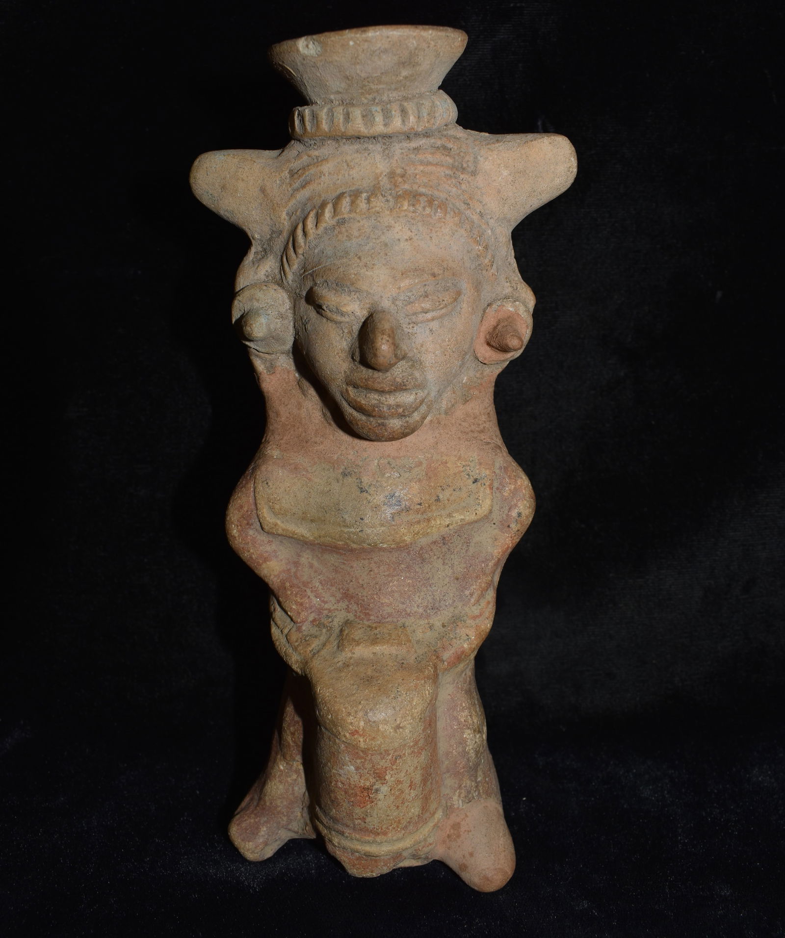 Outstanding 7" Pre-Columbian Mayan Figural Incense Burner (1 of 11)