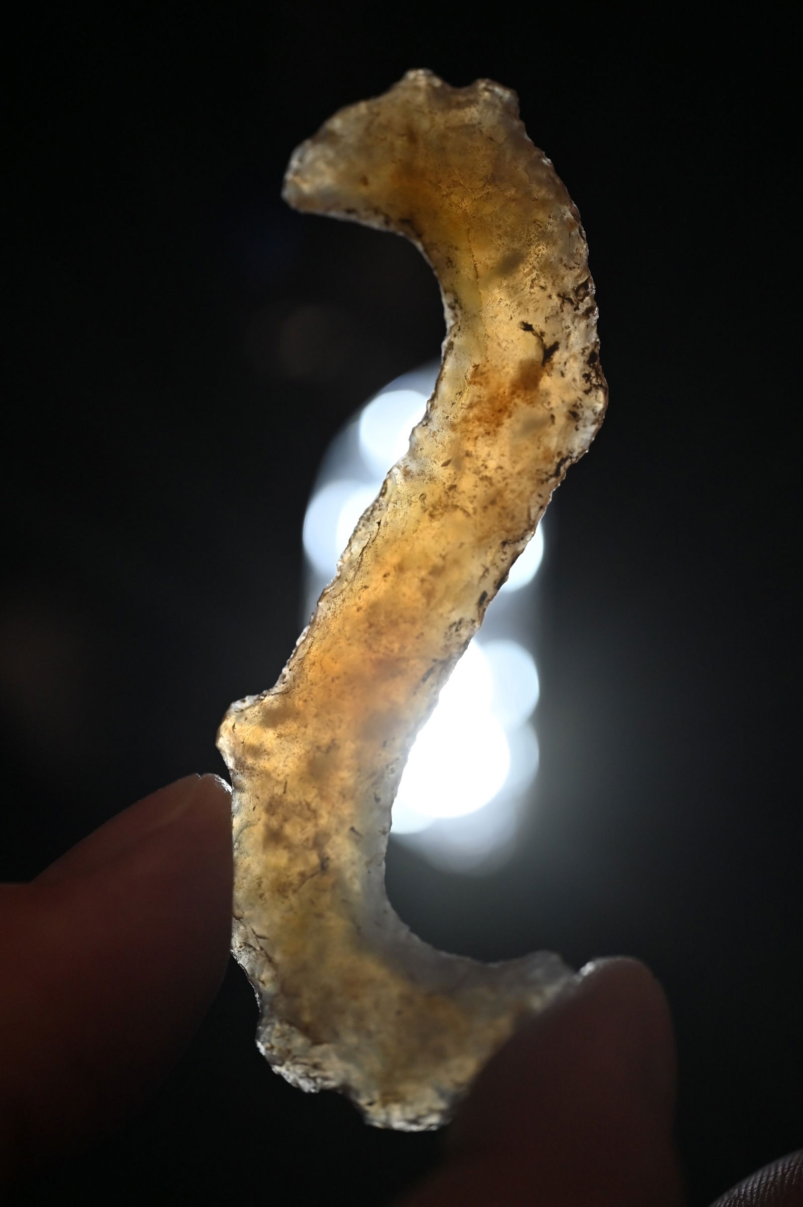 3 3/8" Translucent Mayan Eccentric Found in South America. (1 of 13)