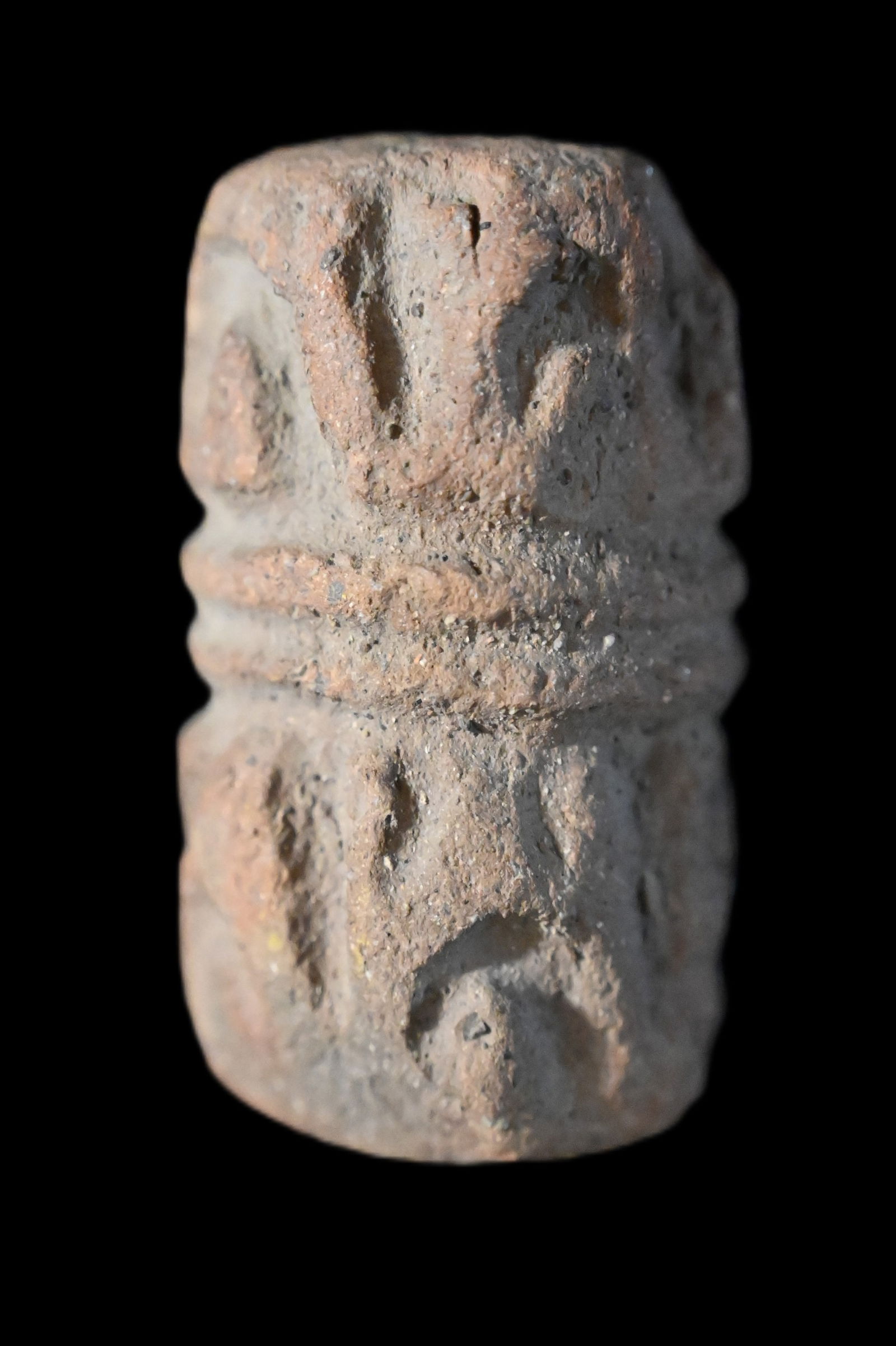 2 3/8" Pre-Columbian Pottery Stamp. (1 of 7)