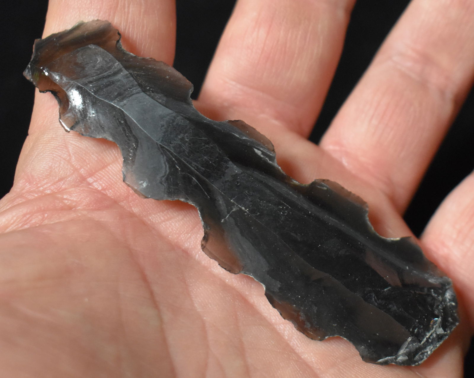 Pre-Columbian Mayan Obsidian Eccentric - 3 5/8" (1 of 7)