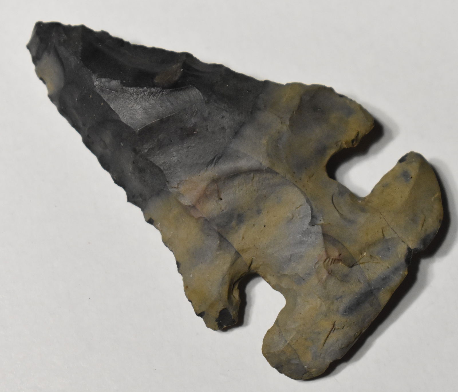 2 1/8" Nicely Made E-Notched Thebes Broke/Glued found North of Detroit, Michigan (1 of 9)