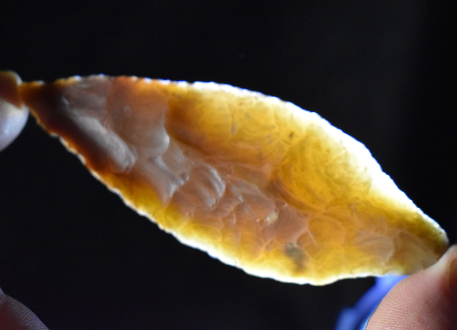 Outstanding 3 5/8" Semi-Transluscent Adena Narrow Stem found North of Detroit, Michigan (1 of 11)