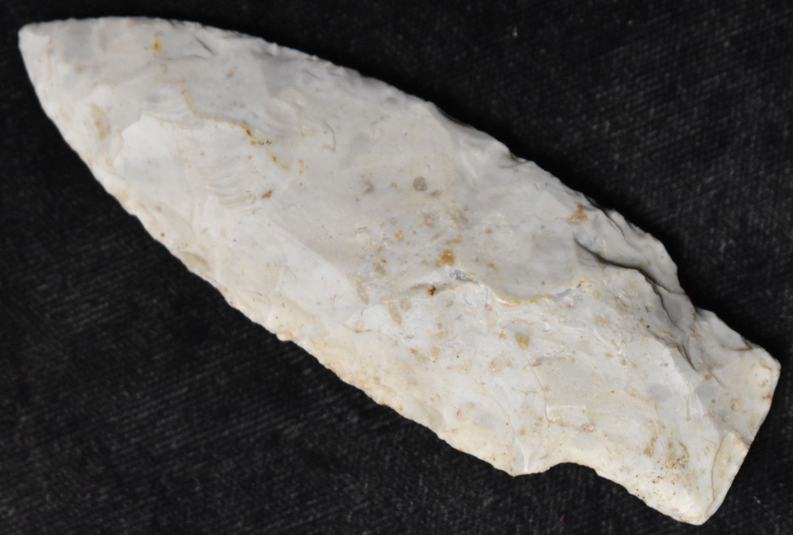 3 3/8" Bayport Flint Stone Square Stem Arrowhead found North of Detroit, Michigan (1 of 7)