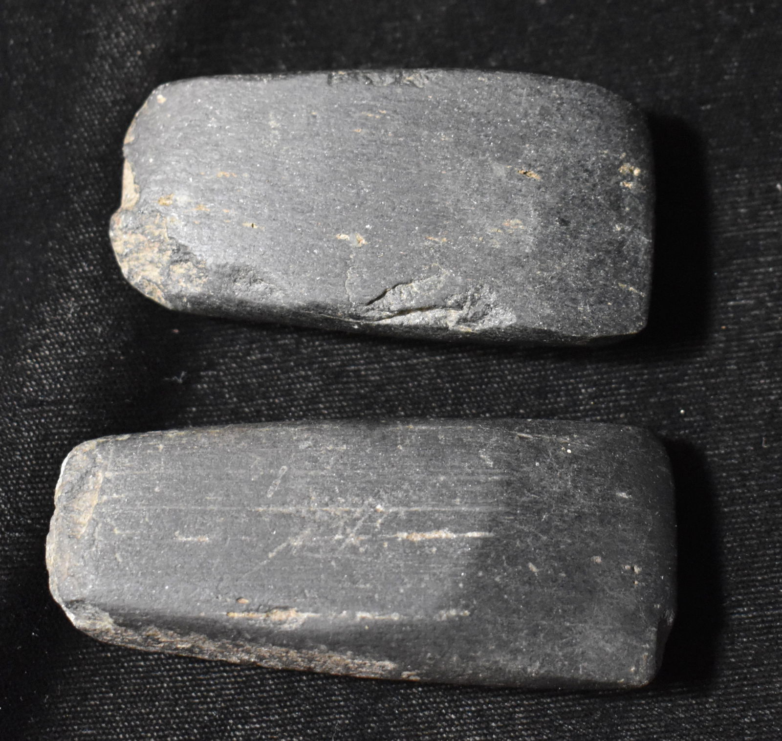 2 Specular Hematite Celts found North of Detroit, Michigan - 2 1/2" to 2 7/8" (1 of 7)