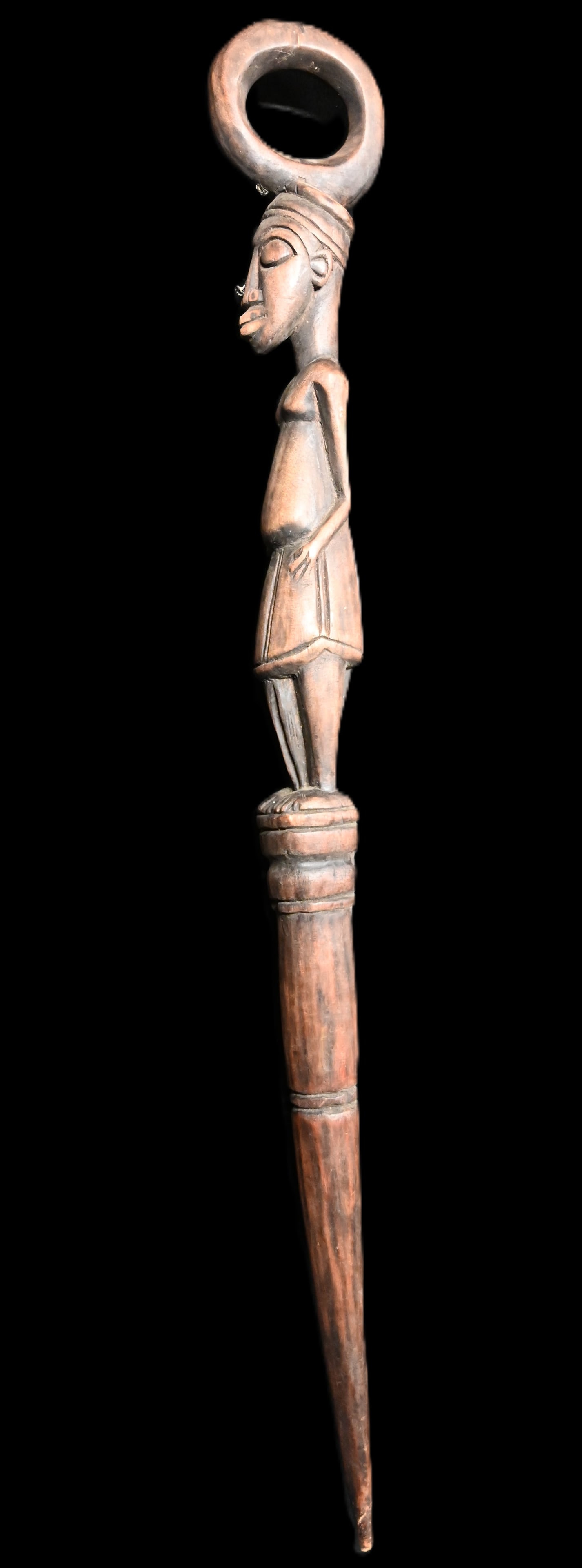 39" Tuareg Hand Carved Wood Walking Stick (1 of 6)