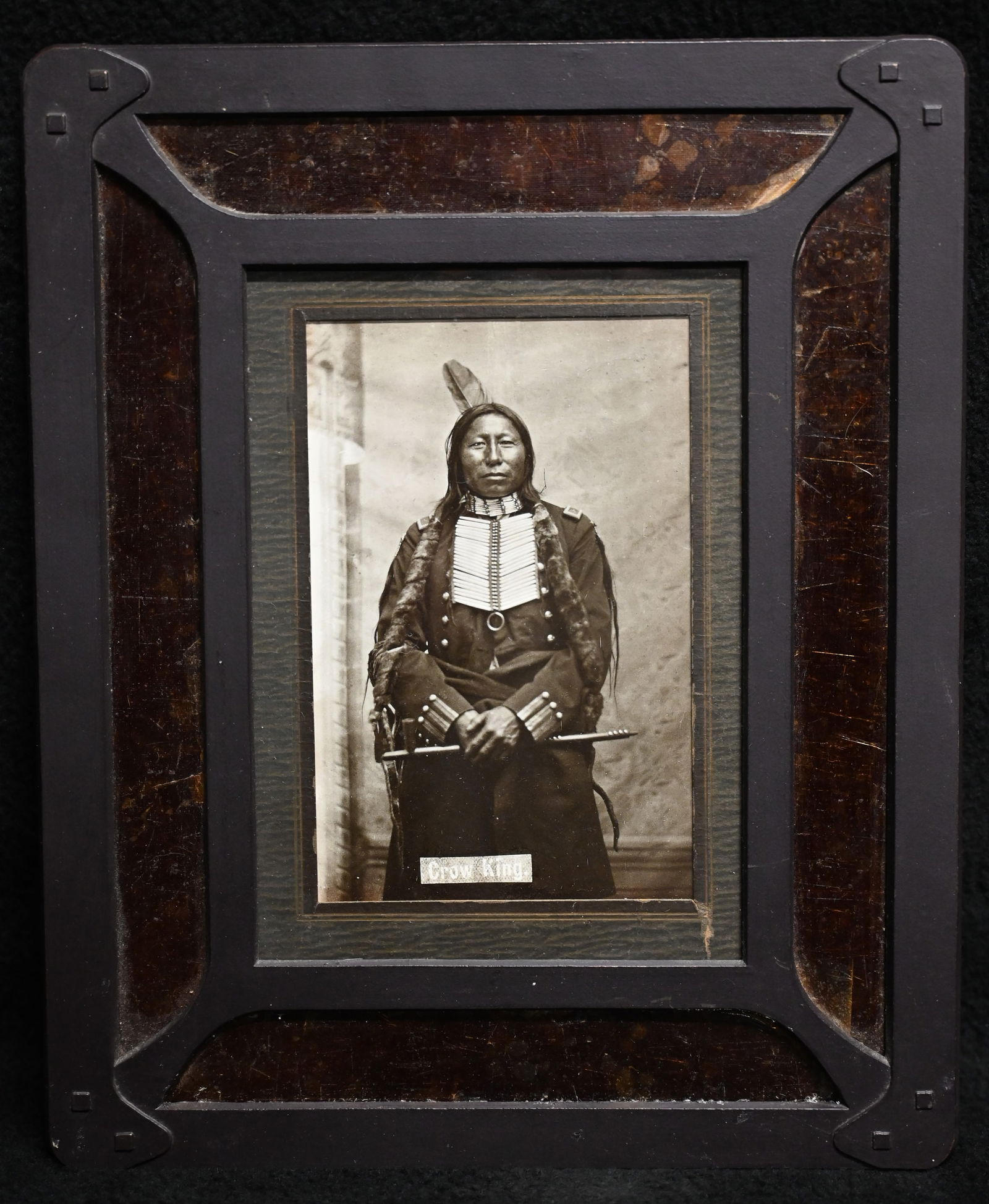 Framed Photograph of Lakota Warrior Crow King. (1 of 4)