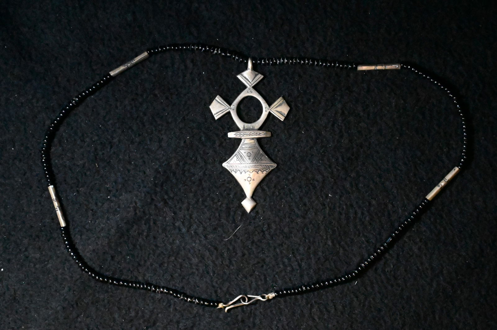 Tuareg Silver Cross Necklace (1 of 4)