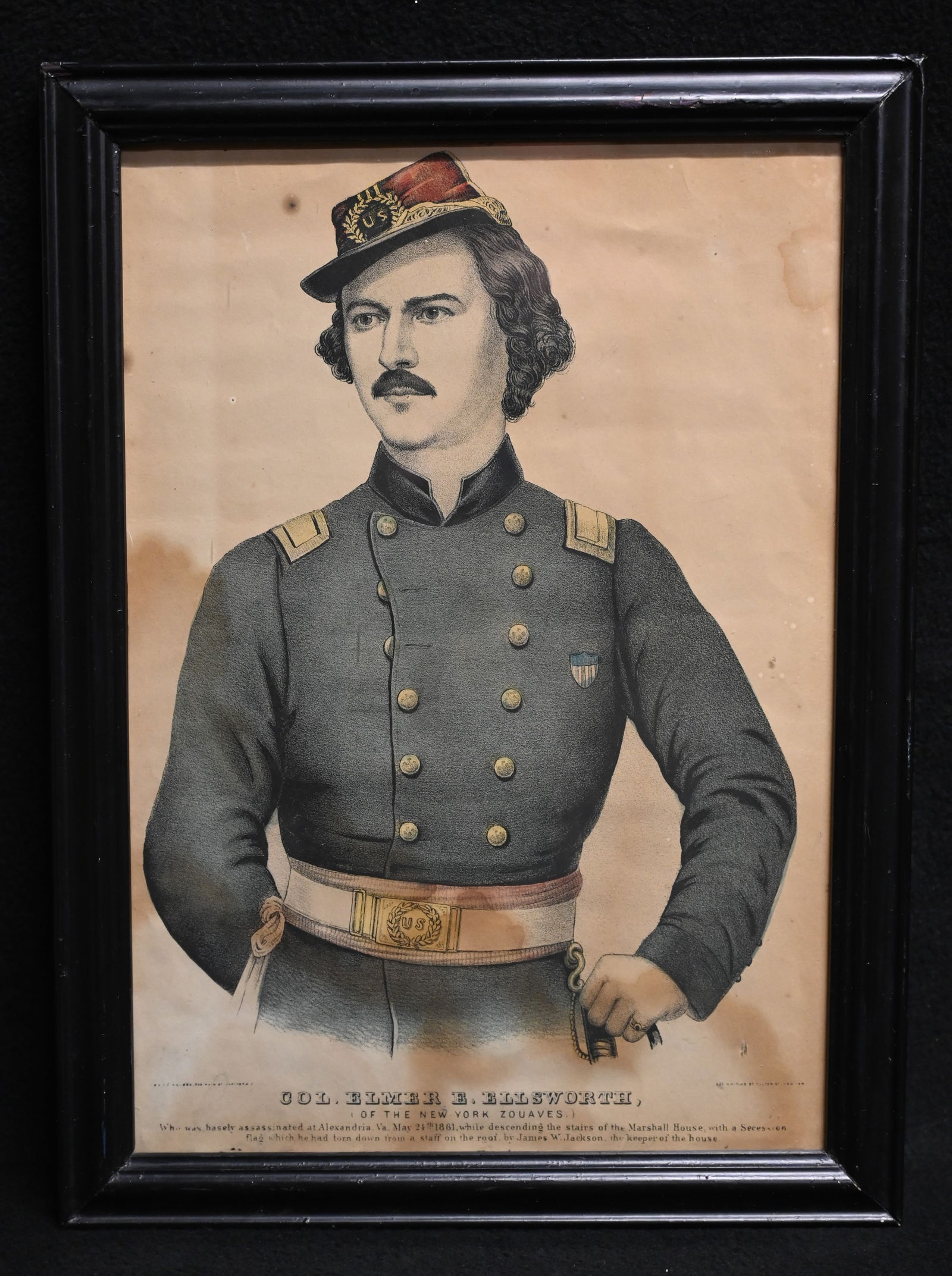 Picture of Col. Elmer E. Ellsworth First Union Officer Killed in The Civil War. (1 of 5)