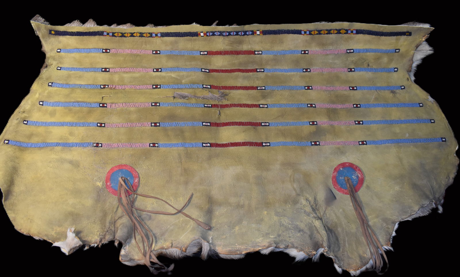 Plains Indian Beaded Deer Hide (1 of 4)