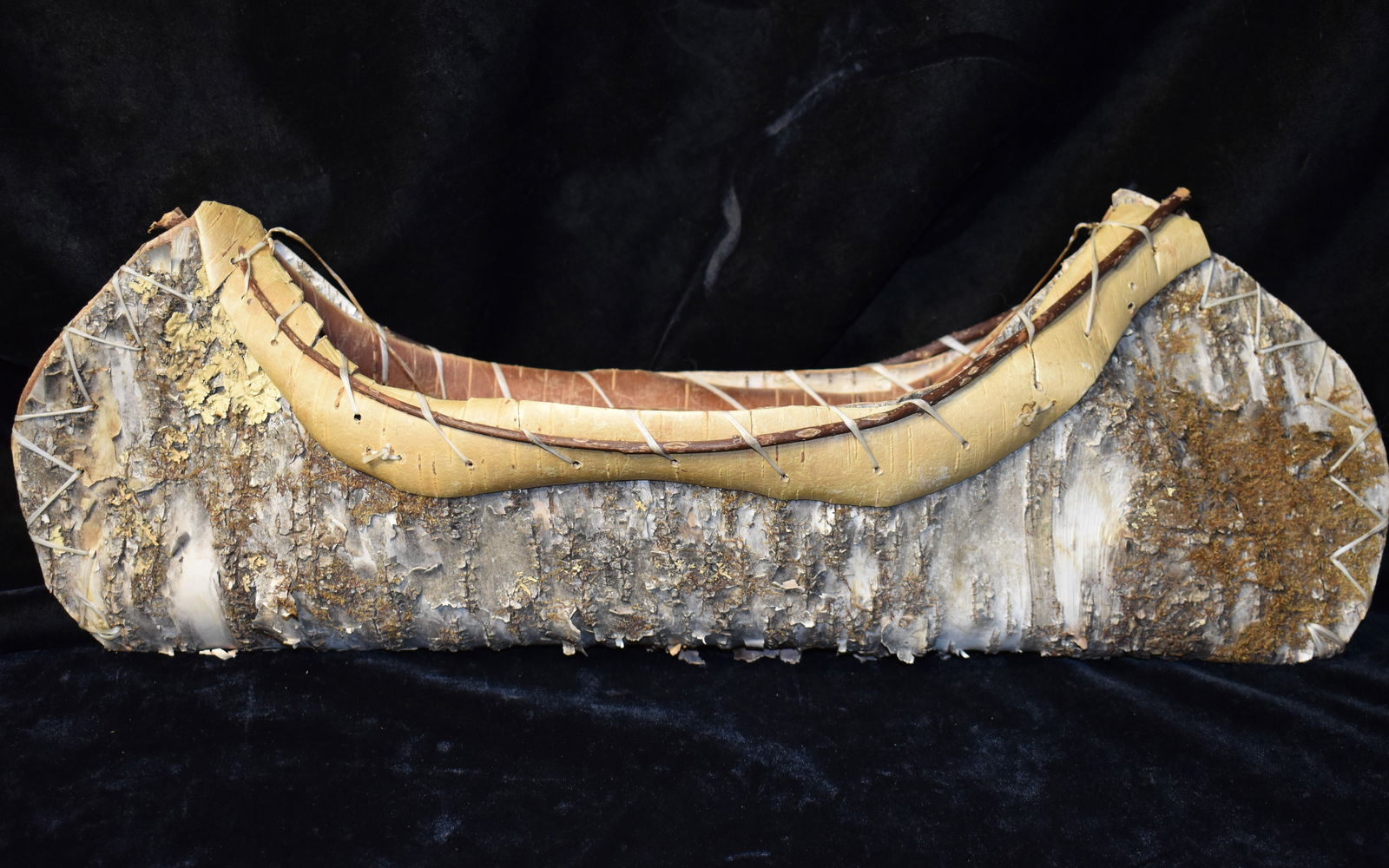 22" Birch Bark Canoe Hand Crafted by Native Americans Ex: Pride of The Nations Store (1 of 6)