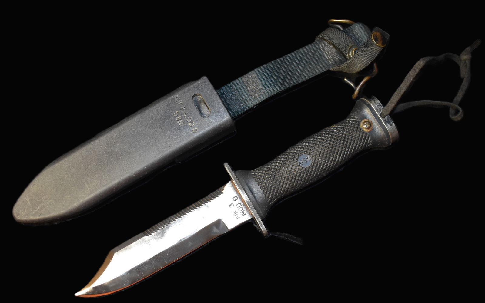 Vintage USN MK 3 Mod 0 Military Naval Diving/Survival Knife (1 of 8)