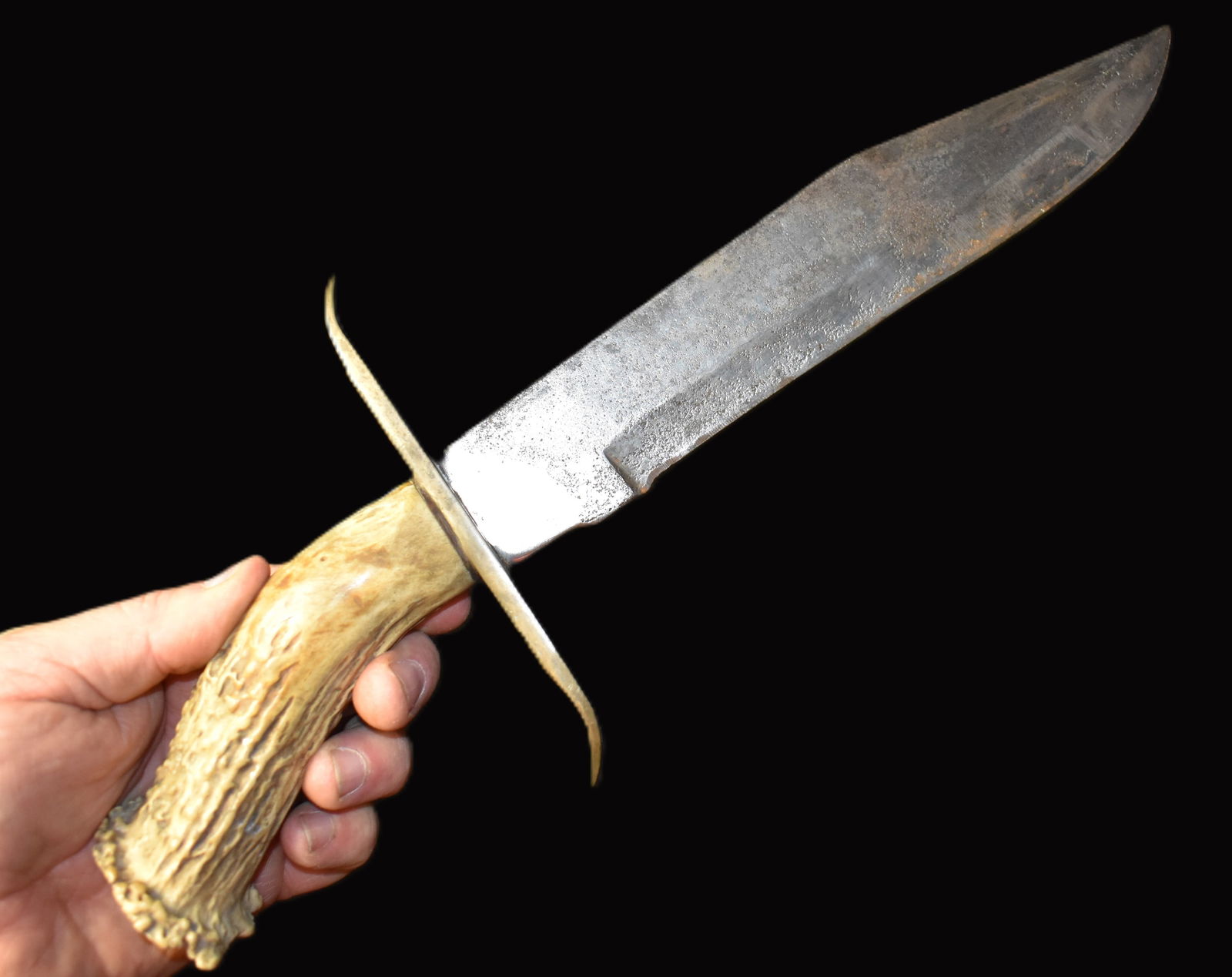 Large 14" Hand Made Antler Handled Dagger (1 of 8)