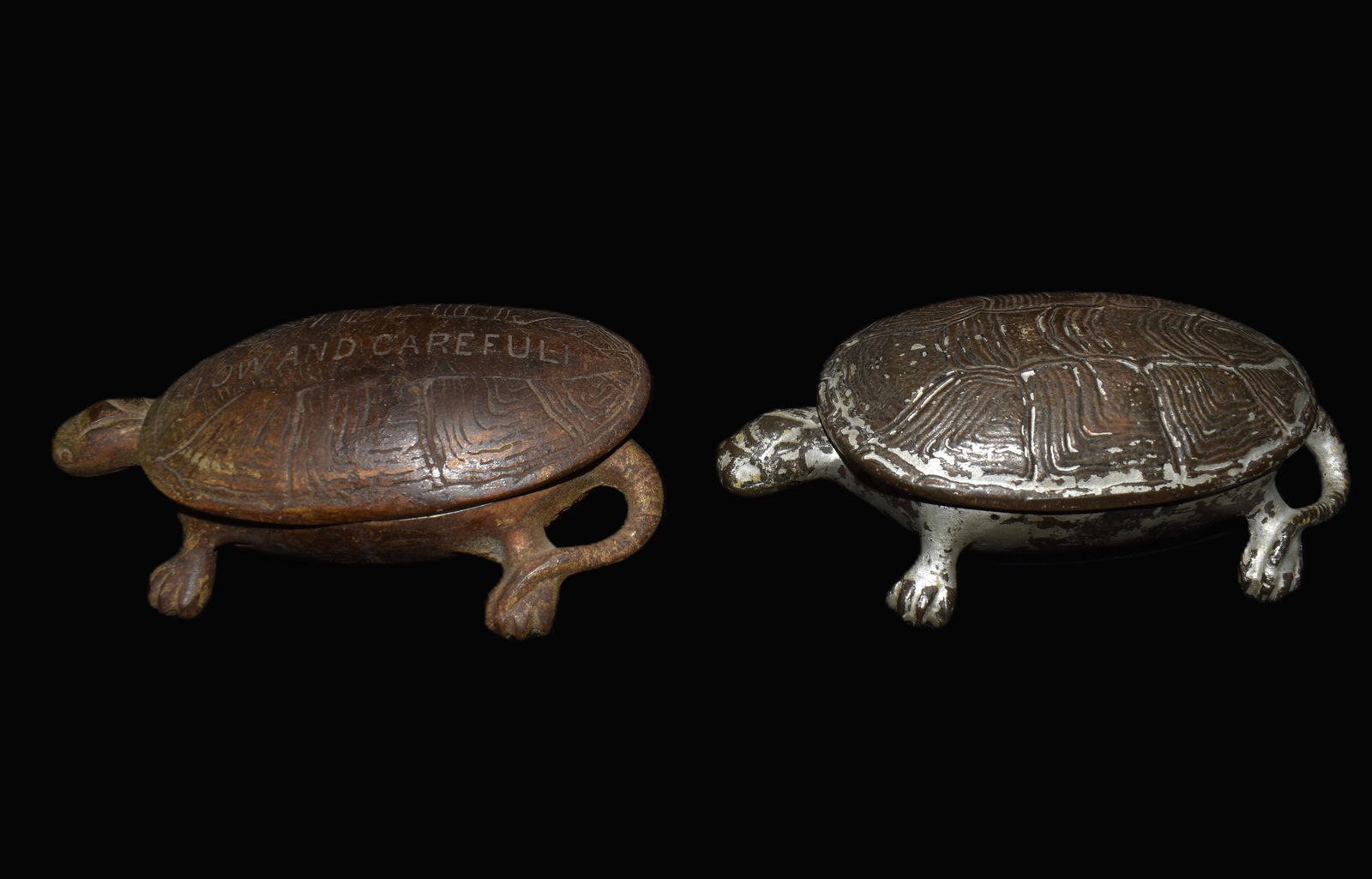 2 Vintage Metal Turtle Trinket Boxes (1 of 8)