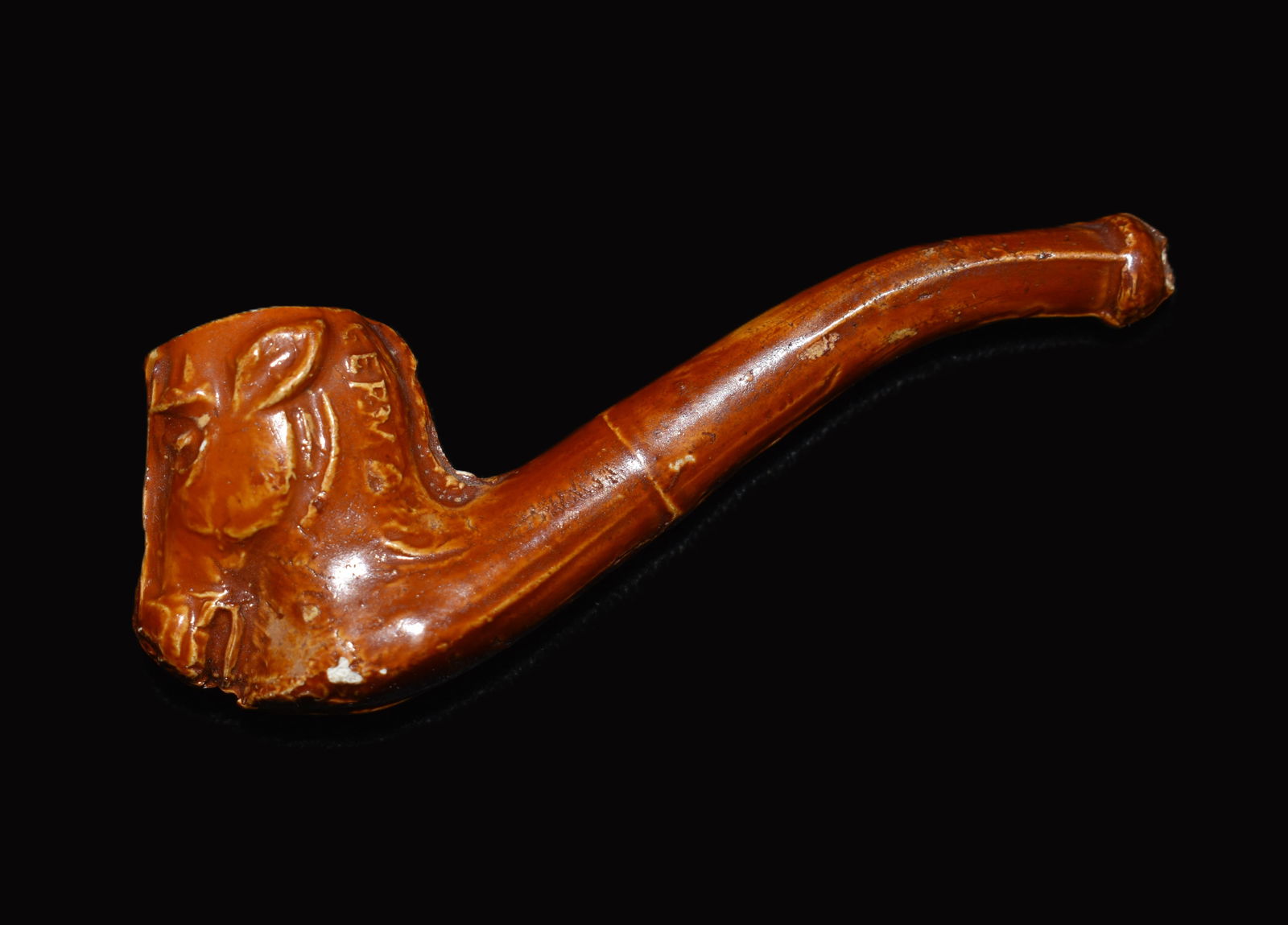 Vintage Miniature Clay Bisque Cracker Jack Bubble Pipe - Horse or Sheep Head (1 of 7)