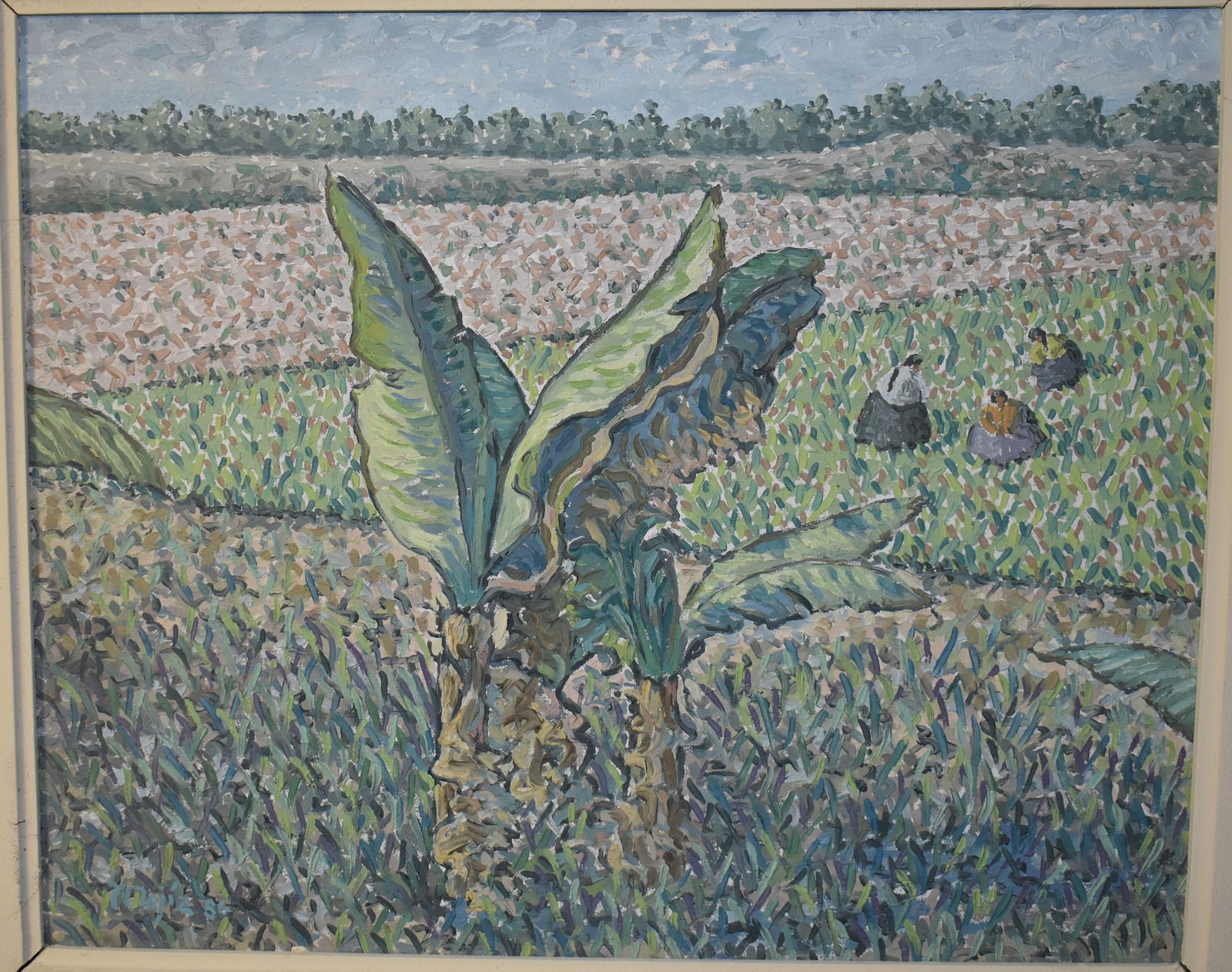 "Banana and Women on the Farm" Painting by Ernesto Mejia Caceres (1 of 9)