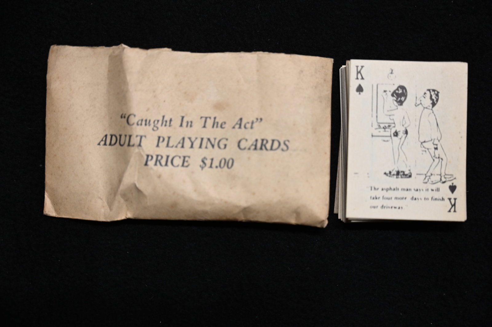 Vintage Caught In The Act Adult Playing Cards Mini Size Deck.: Vintage Caught In The Act Adult Playing Cards Mini Size Deck.