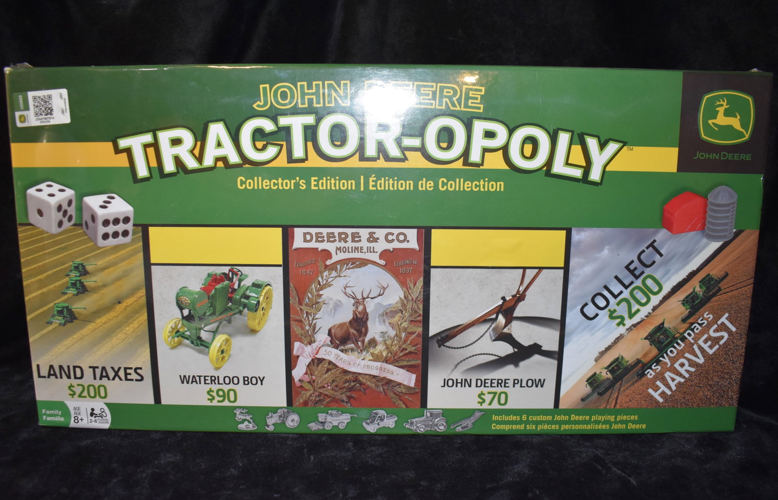 2014 MONOPOLY JOHN DEERE TRACTOR-OPOLY - by Masterpieces Company (NEW): 2014 MONOPOLY JOHN DEERE TRACTOR-OPOLY - by Masterpieces Company (NEW). Still factory sealed.