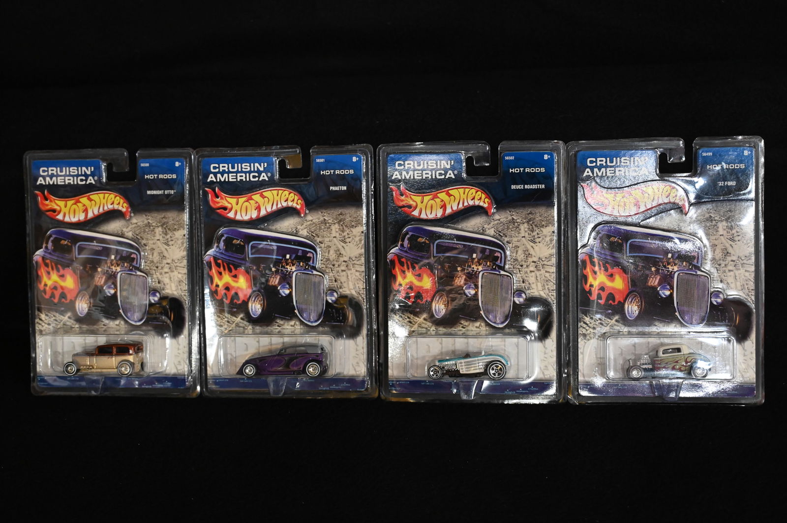 2002 Hot Wheels Complete Set of 4 Cruisin America Hot Rods in brand new condition.: 2002 Hot Wheels Complete Set of 4 Cruisin America Hot Rods in brand new condition.