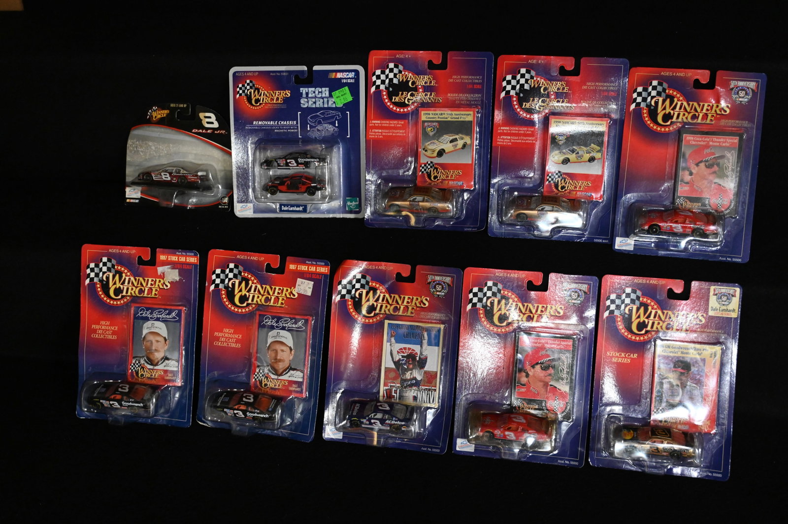 Dale Earnhardt Winner's Circle 1996-1998 Group of 10 Diecast NASCAR cars brand new in the original: Dale Earnhardt Winner's Circle 1996-1998 Group of 10 Diecast NASCAR cars brand new in the original packaging.