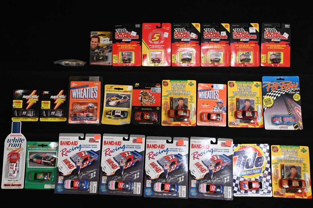 Die Cast NASCAR 1/64 and 1/144 scale cars large group produced by Racing Champions, Action (1 of 6)