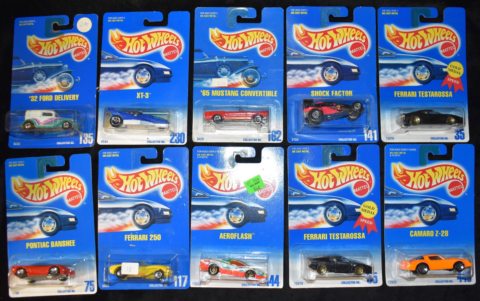 10 Vintage Mattel Hot Wheels Assortment from 1992 - New in their Original Cards (1 of 6)