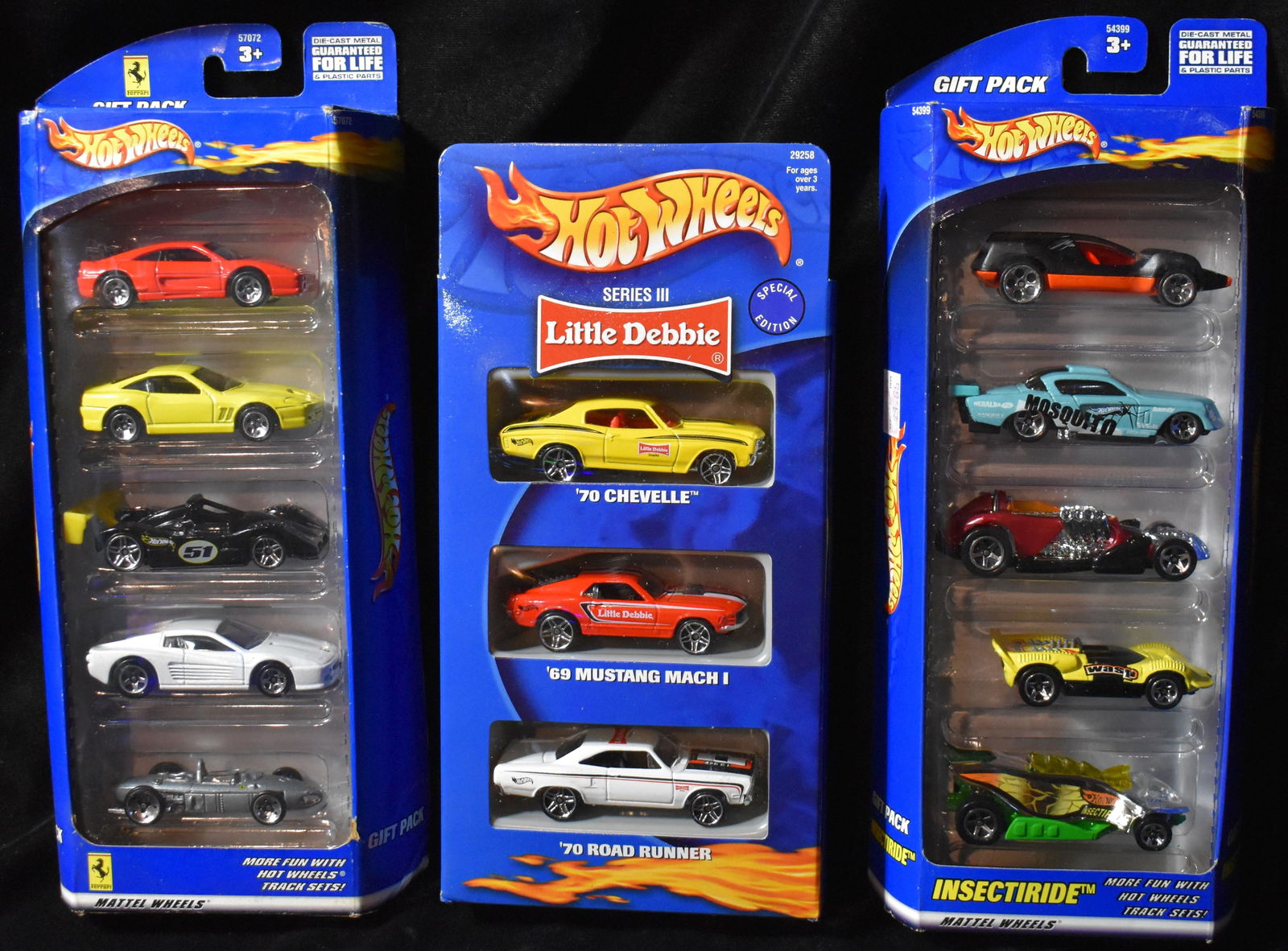 3 Vintage Hot Wheels Collector Sets - 13 1:64 Scale Diecast Cars - 2001 Models (1 of 3)