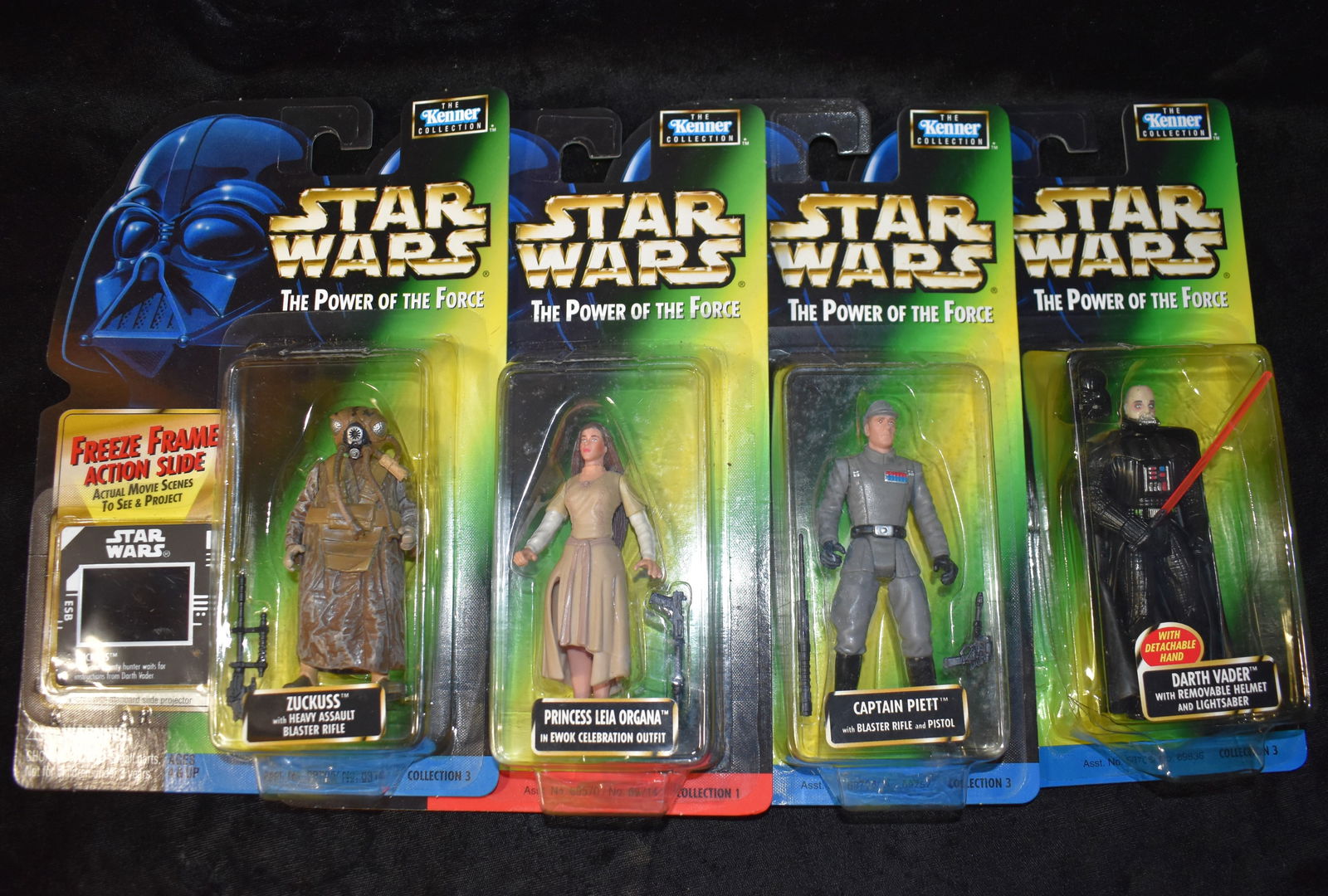 1990's Star Wars the Power Of The Force - Princess Leia Organa, Darth Vader, Captain Piett & Zuckas (1 of 2)