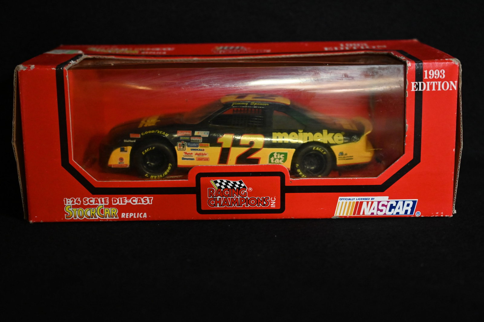 1993 Jimmy Spencer "Meineke" Racing Champions NASCAR 1/24 Scale Die Cast Stock Car.: 1993 Jimmy Spencer "Meineke" Racing Champions NASCAR 1/24 Scale Die Cast Stock Car.