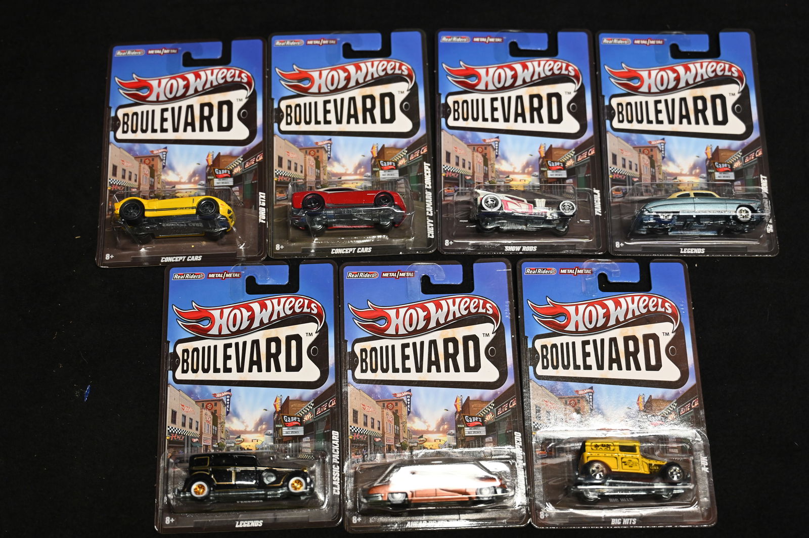 2011 Hot Wheels Complete Set of 7 Real Riders Boulevard Collection all in brand new condition. (1 of 8)