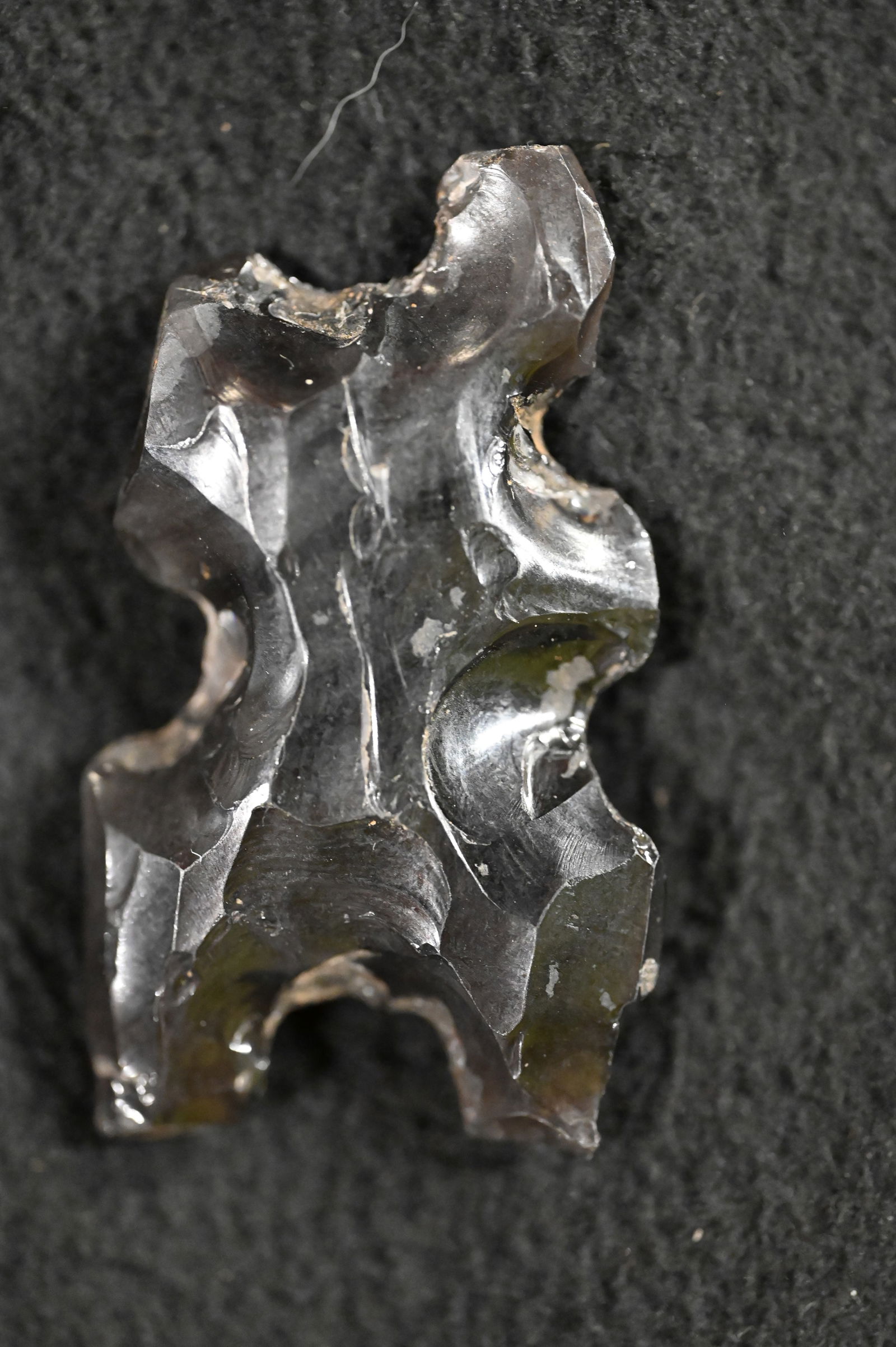 2 3/8" Pre-Columbian Obsidian Eccentric Ex: Tom Moxley Collection. (1 of 7)