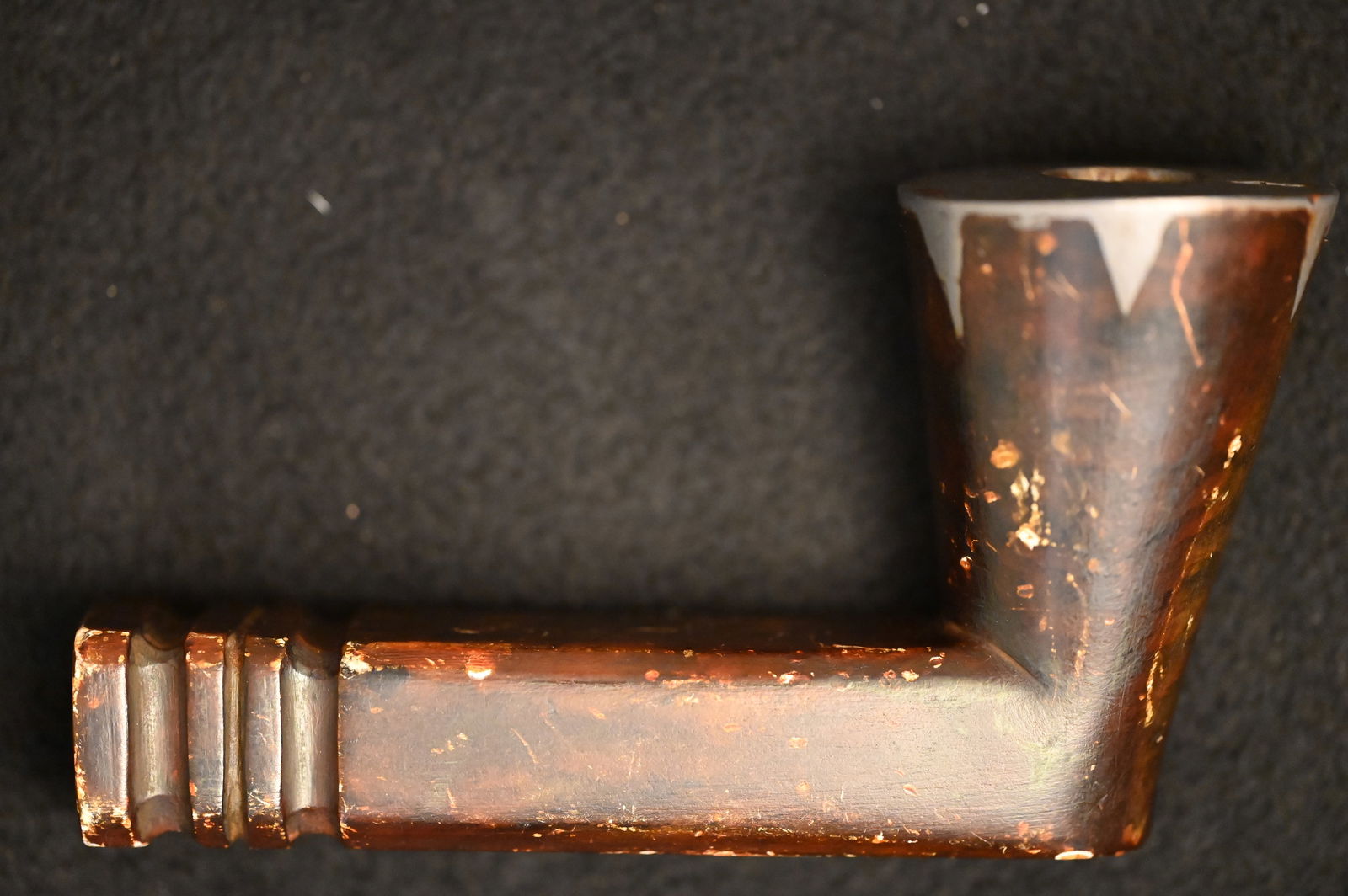 5" Northern Plains Inlaid Historic Elbow Pipe. (1 of 10)