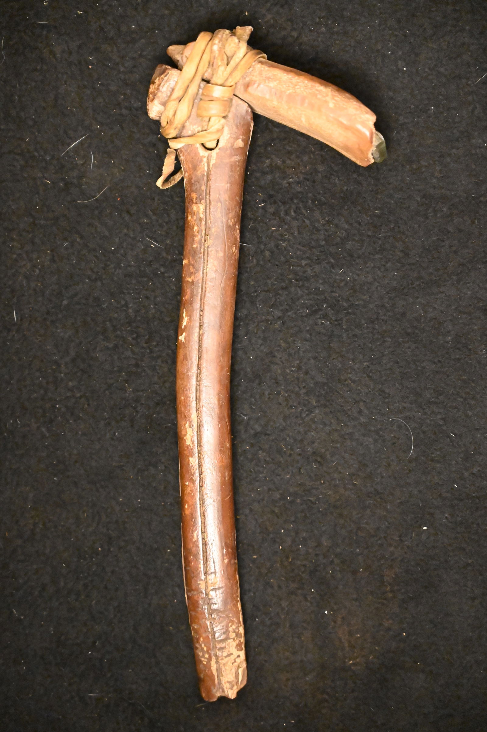 10 3/4" Jade Blade Wood Handle Alaska Eskimo Adze. (1 of 8)