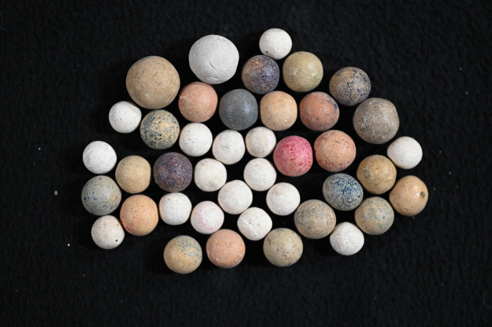 40 Marbles/Game Balls Found in Pike Co. Illinois 5/8" Largest. (1 of 5)