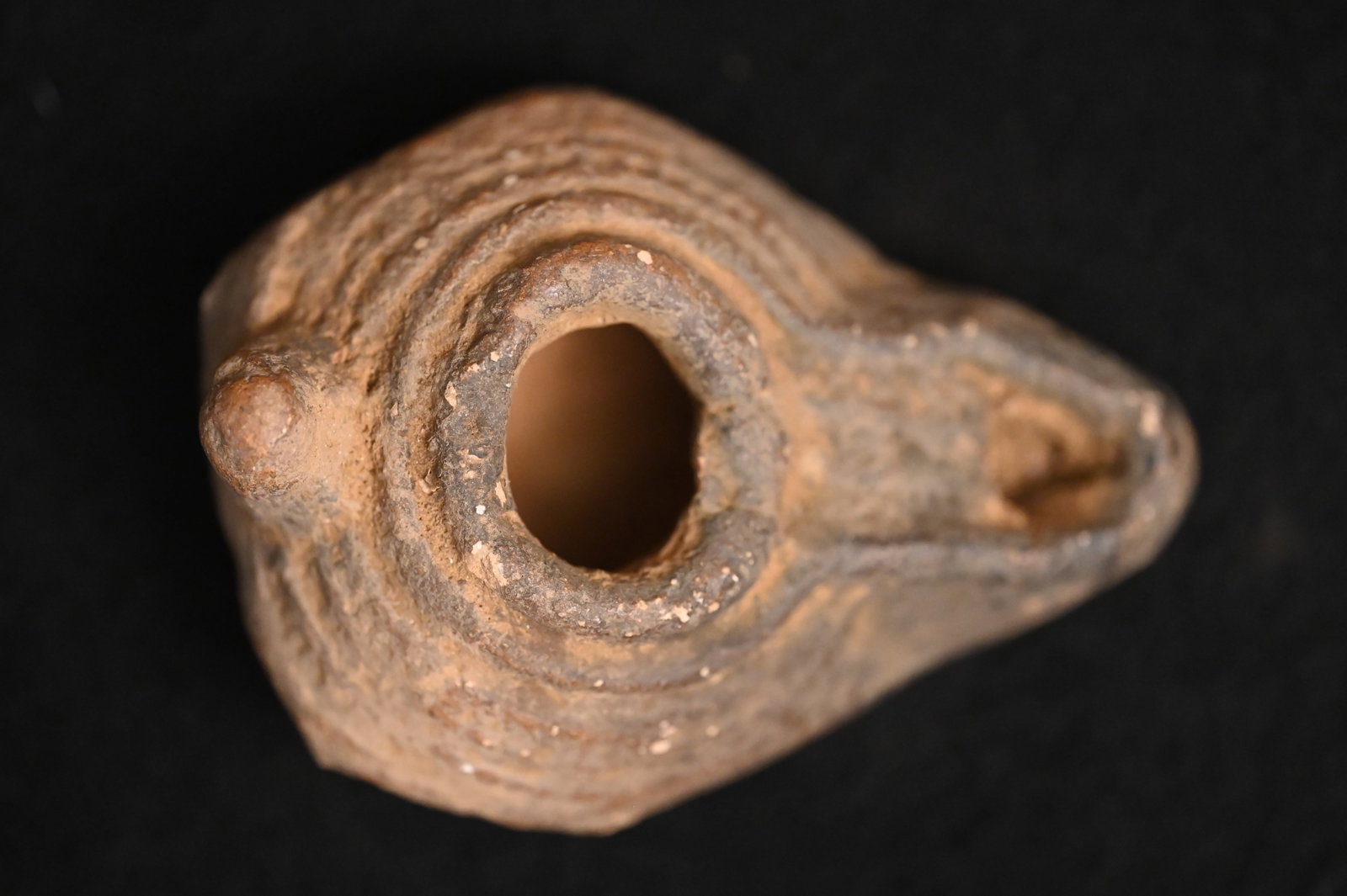 Holy Land Terracotta Oil Lamp Circa 500-700 AD.: Holy Land Terracotta Oil Lamp Circa 500-700 AD.