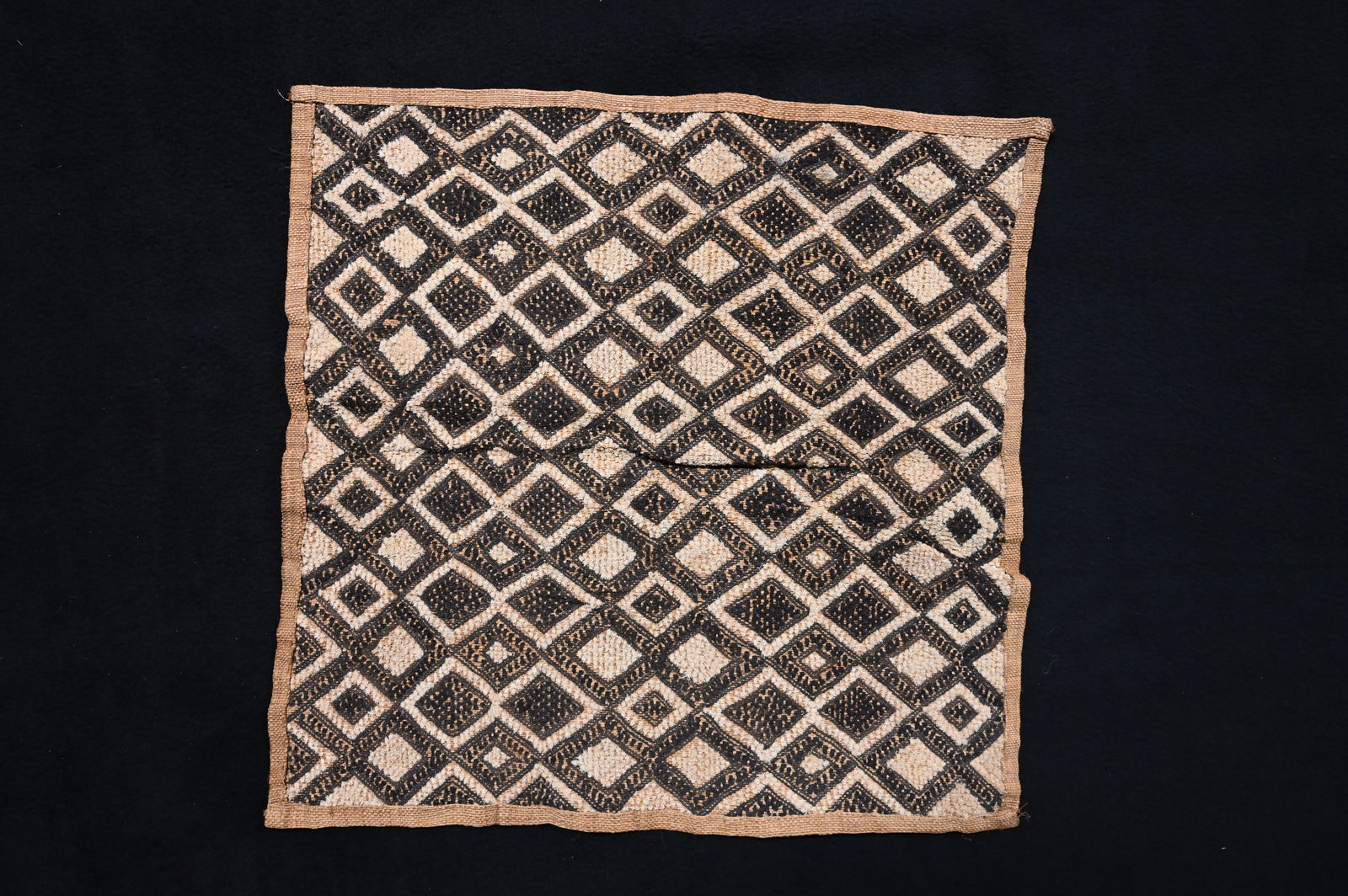 Mid Century Congo Kuba Cloth 16" x 16". (1 of 7)