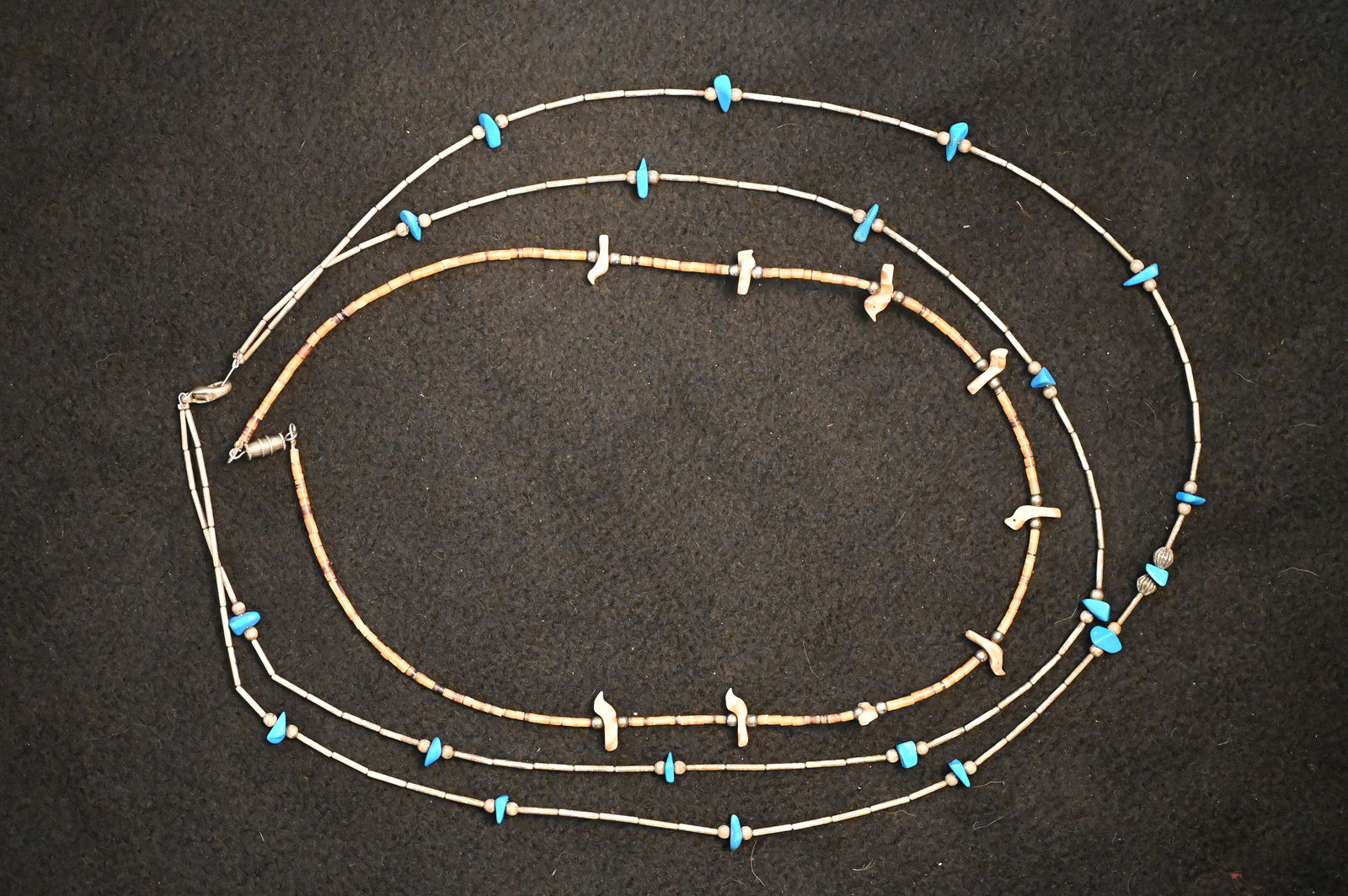 2 Zuni Fetish Necklaces one double loop. (1 of 5)