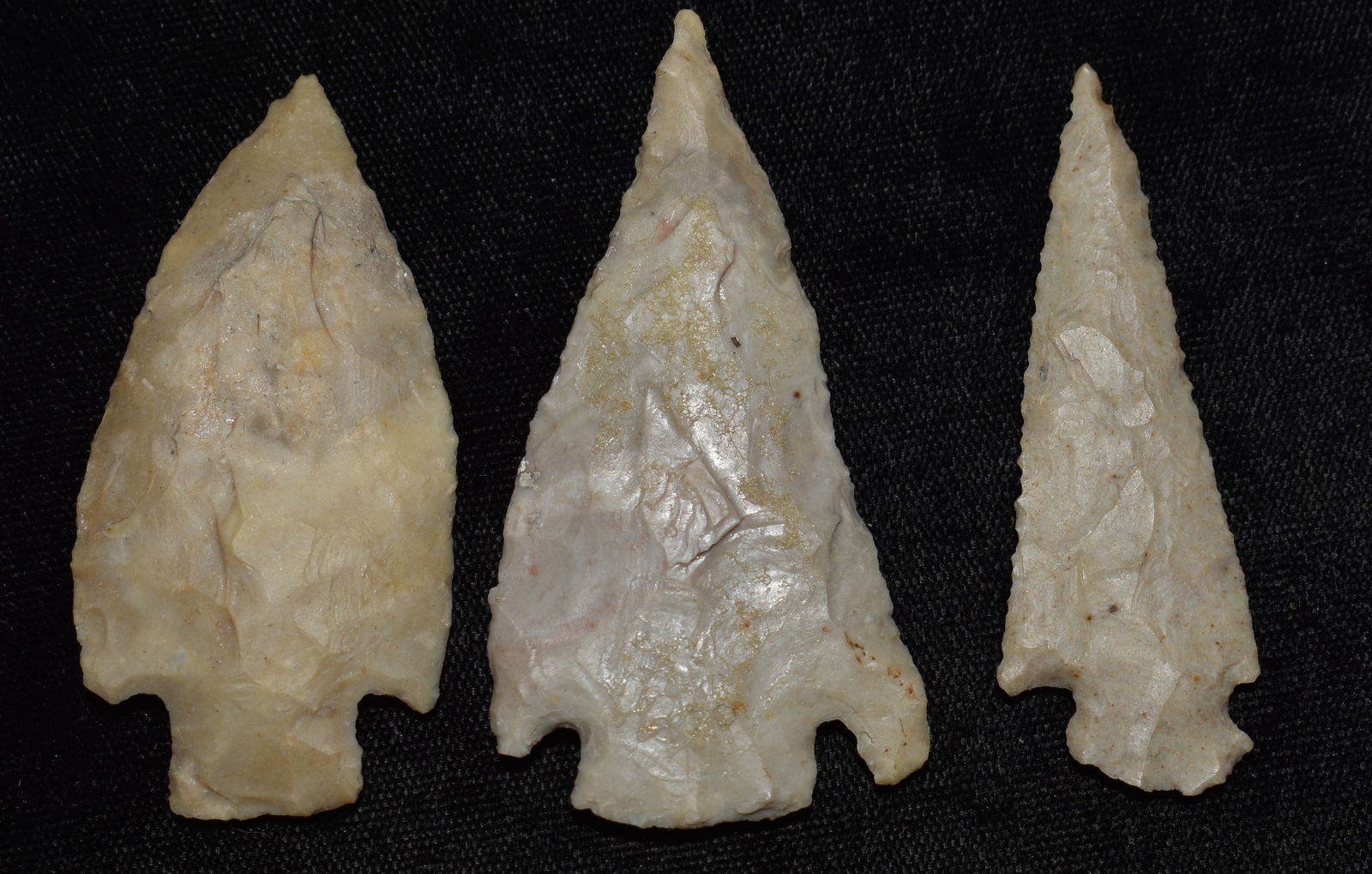 3 Texas Arrowheads - 2 3/8" to 2 5/8" (1 of 6)