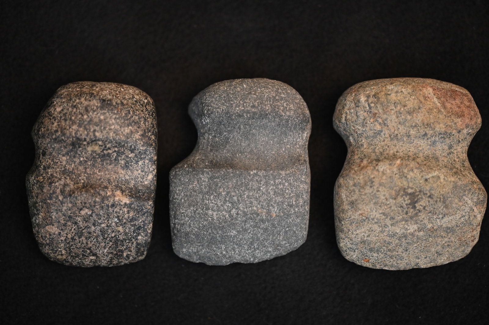 3 Granite Axes Found in MO/IL 3 1/4" Longest Ex: John Bender Collection.: 3 Granite Axes Found in MO/IL 3 1/4" Longest Ex: John Bender Collection.