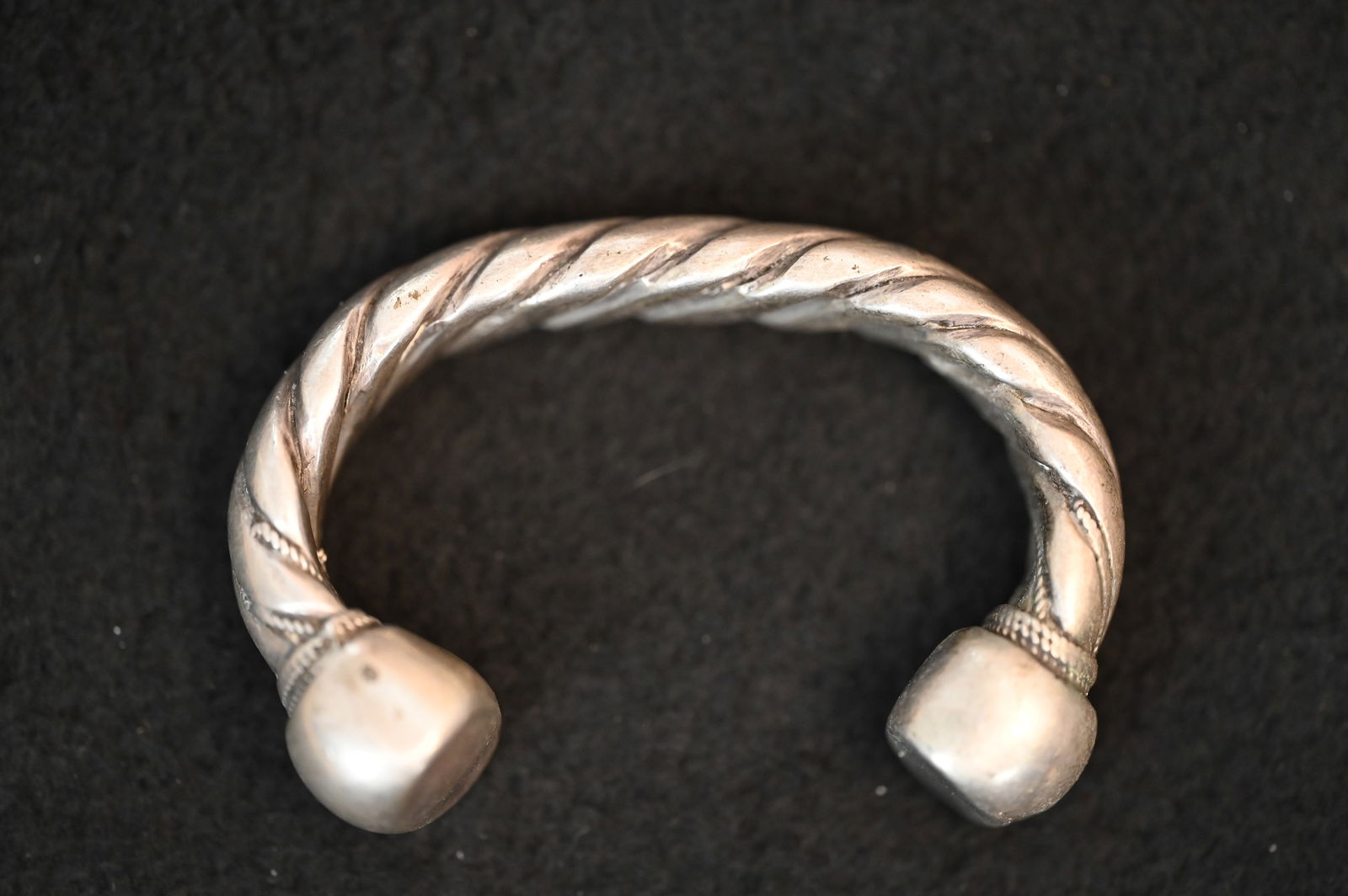Djerma Dowry Cuff Bangle Silver African Tribal Bracelet. (1 of 5)