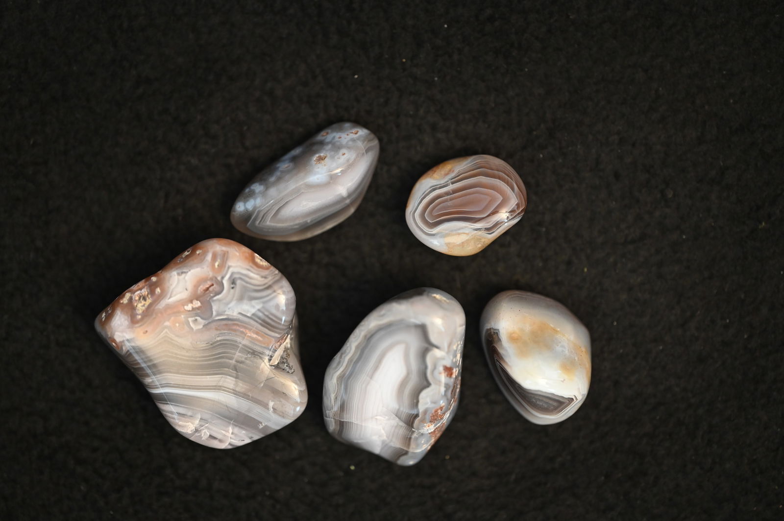 5 Natural Botswana Agate Gemstones. (1 of 4)