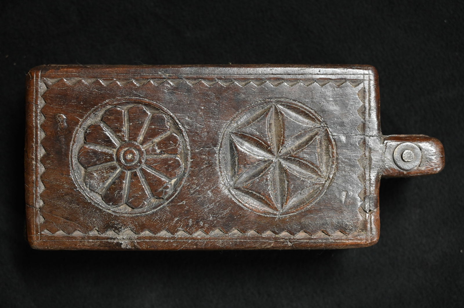 Vintage Indian Hand Carved Wood Spice Box (1 of 9)